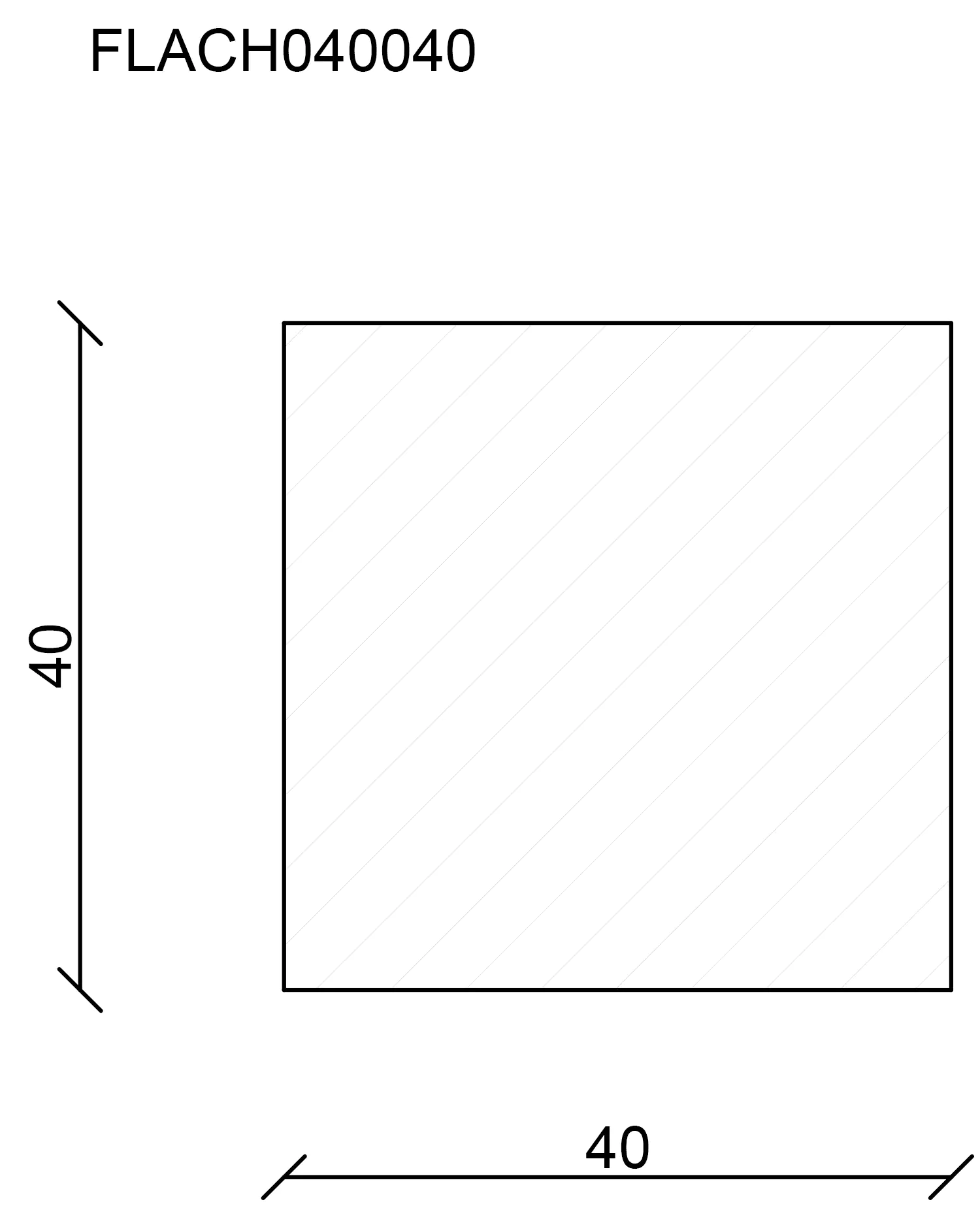 FN Neuhofer Flachleiste 95 cm 40 x 40 mm Buche