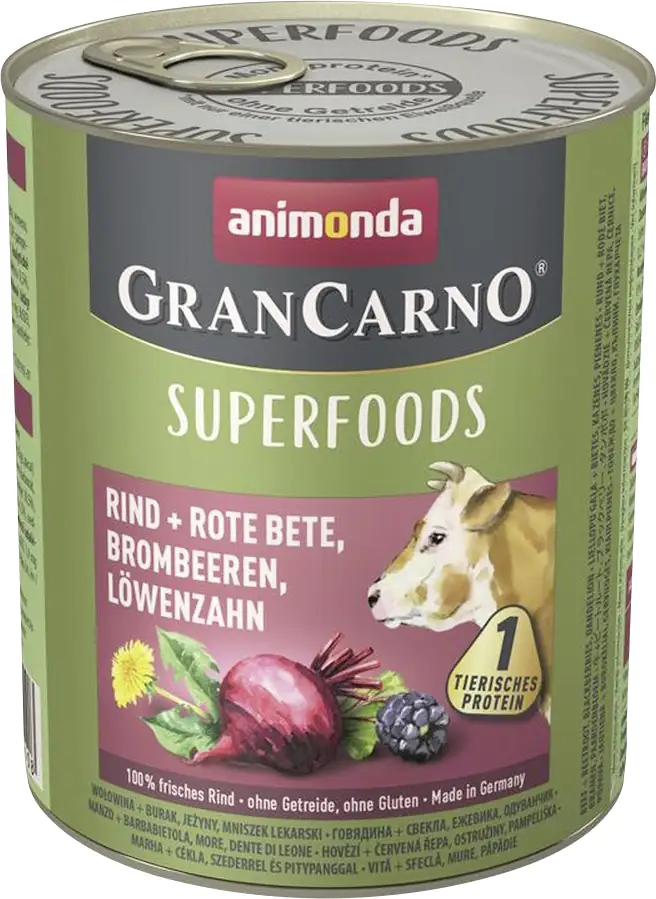 Animonda GranCarno Hundenassfutter Adult Superfood Rind 800 g Animonda GranCarno Hundenassfutter Adult Superfood Rind 800 g