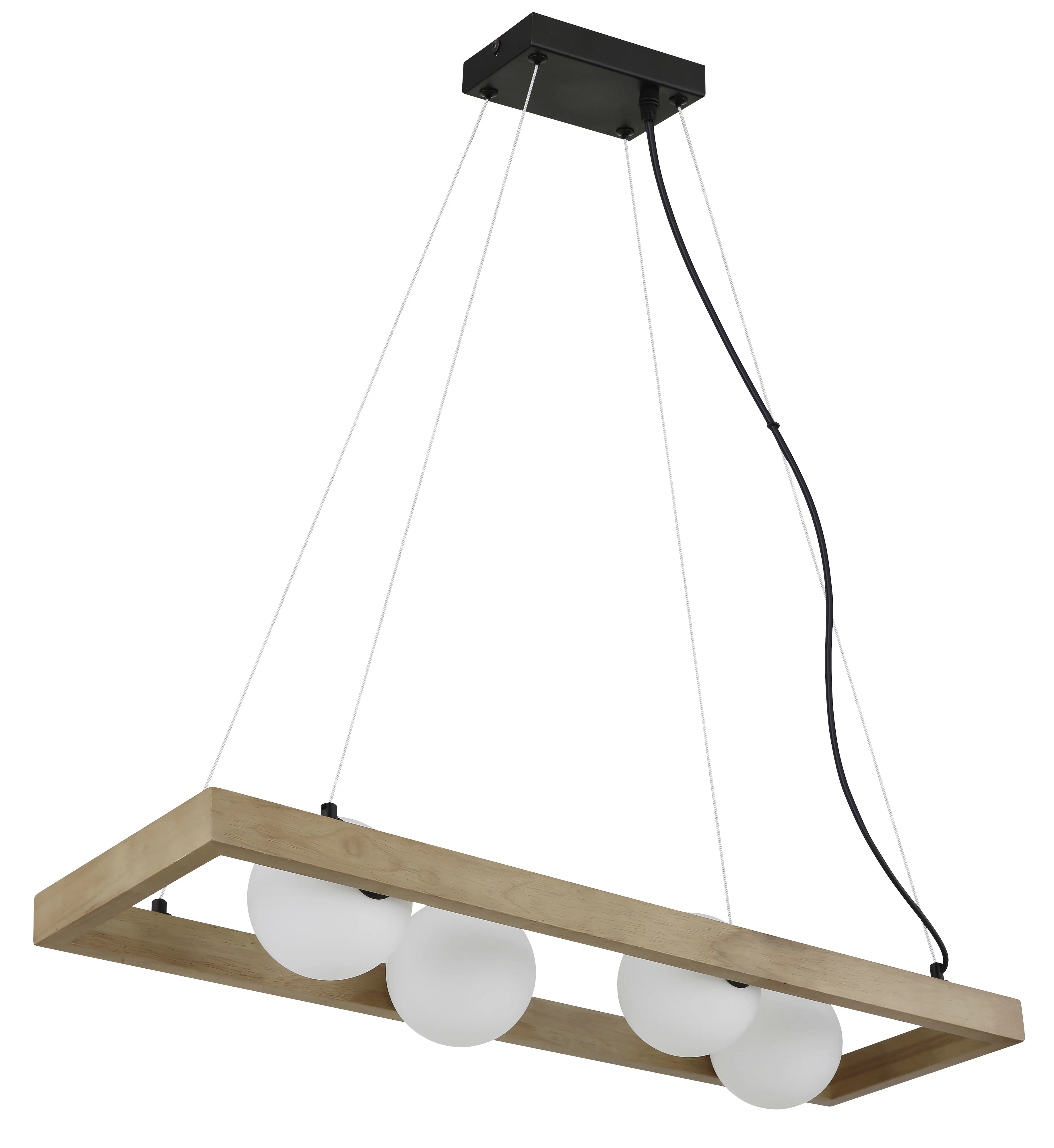 Globo Hängeleuchte Nanda 150 x 84 cm schwarz matt