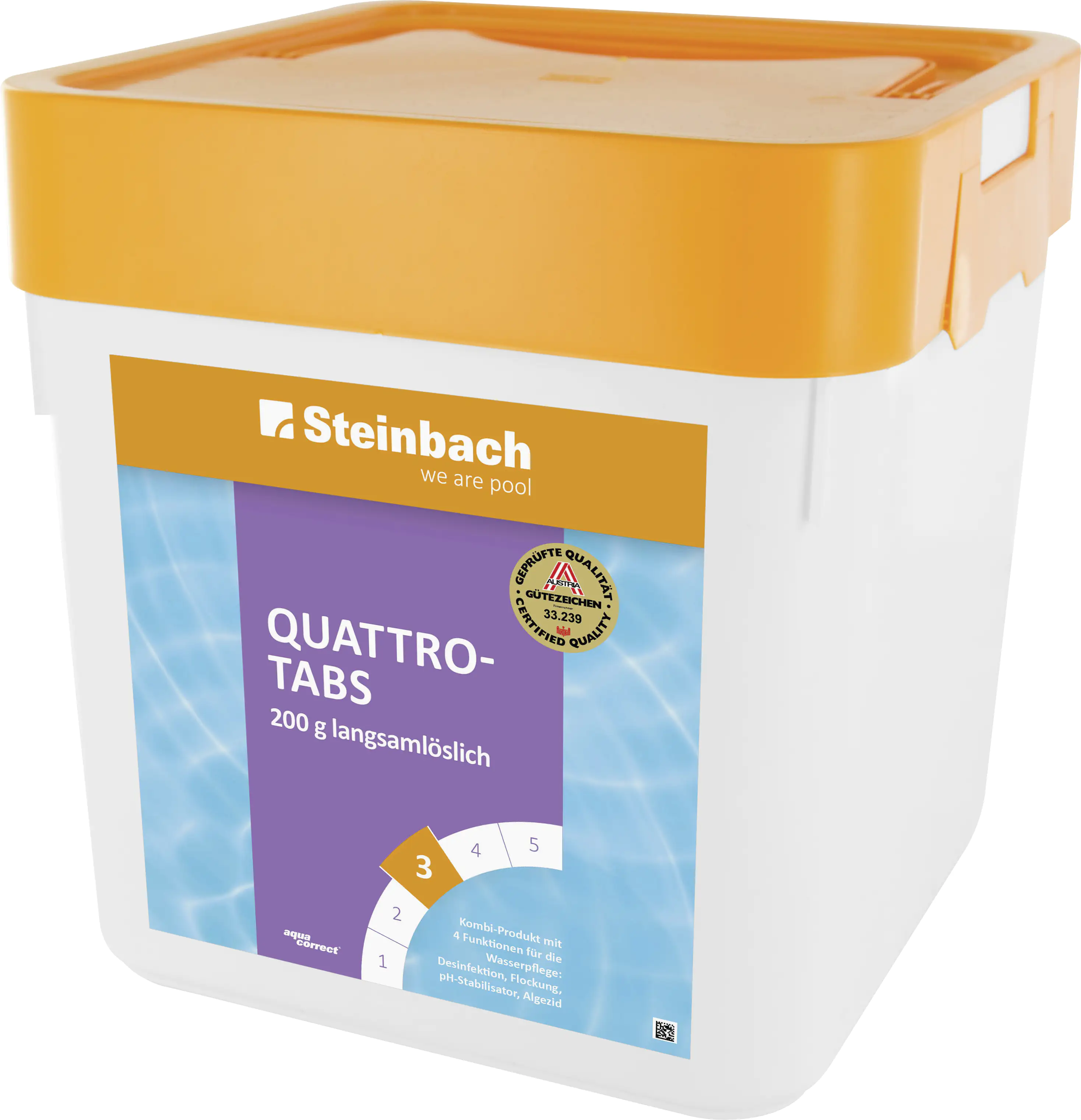 9008748526067 Steinbach Poolpflege Quattrotabs Tabs 5 kg Tabletten langsamlöslich