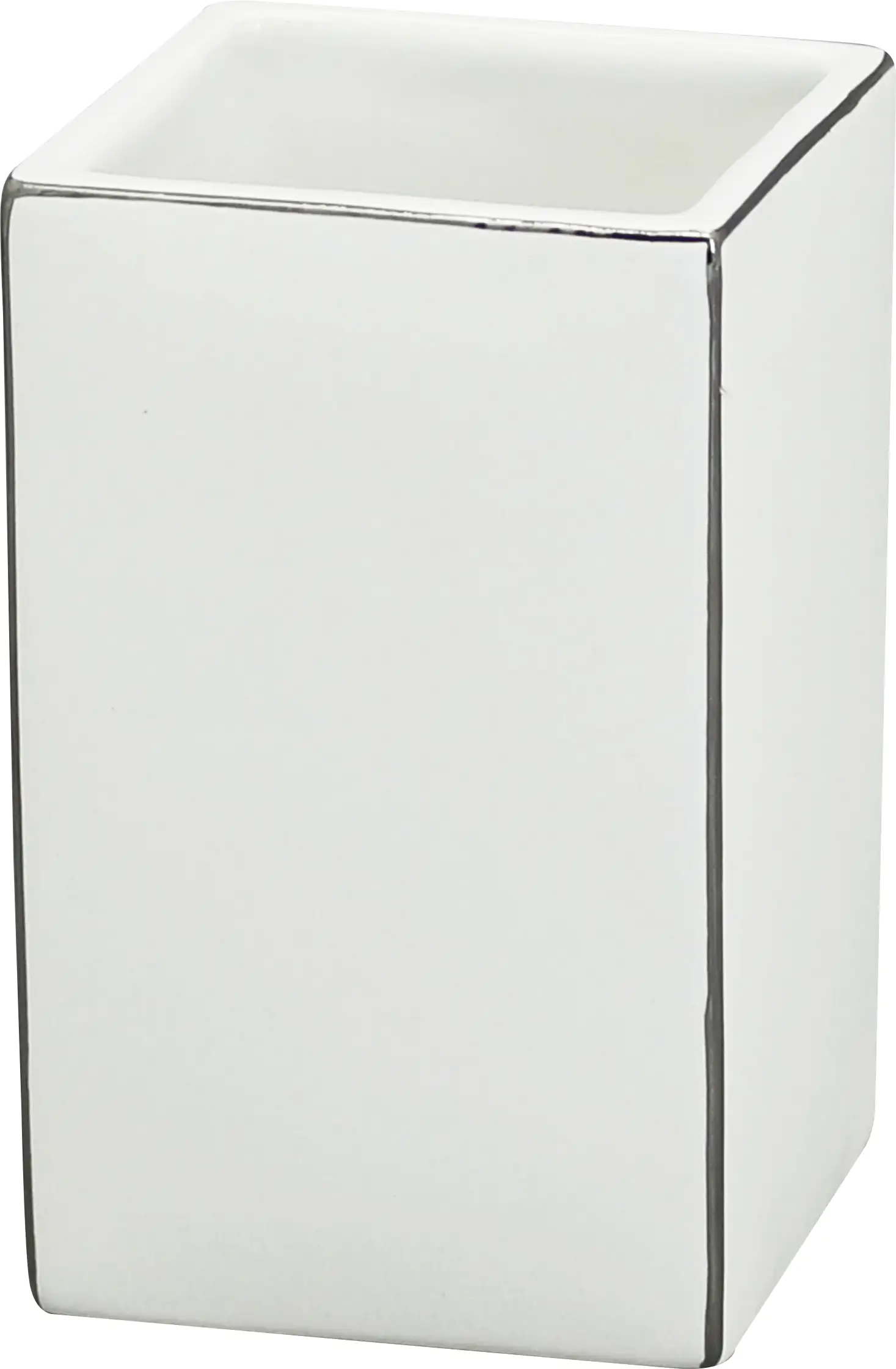 TrendLine Zahnputzbecher weiß silber