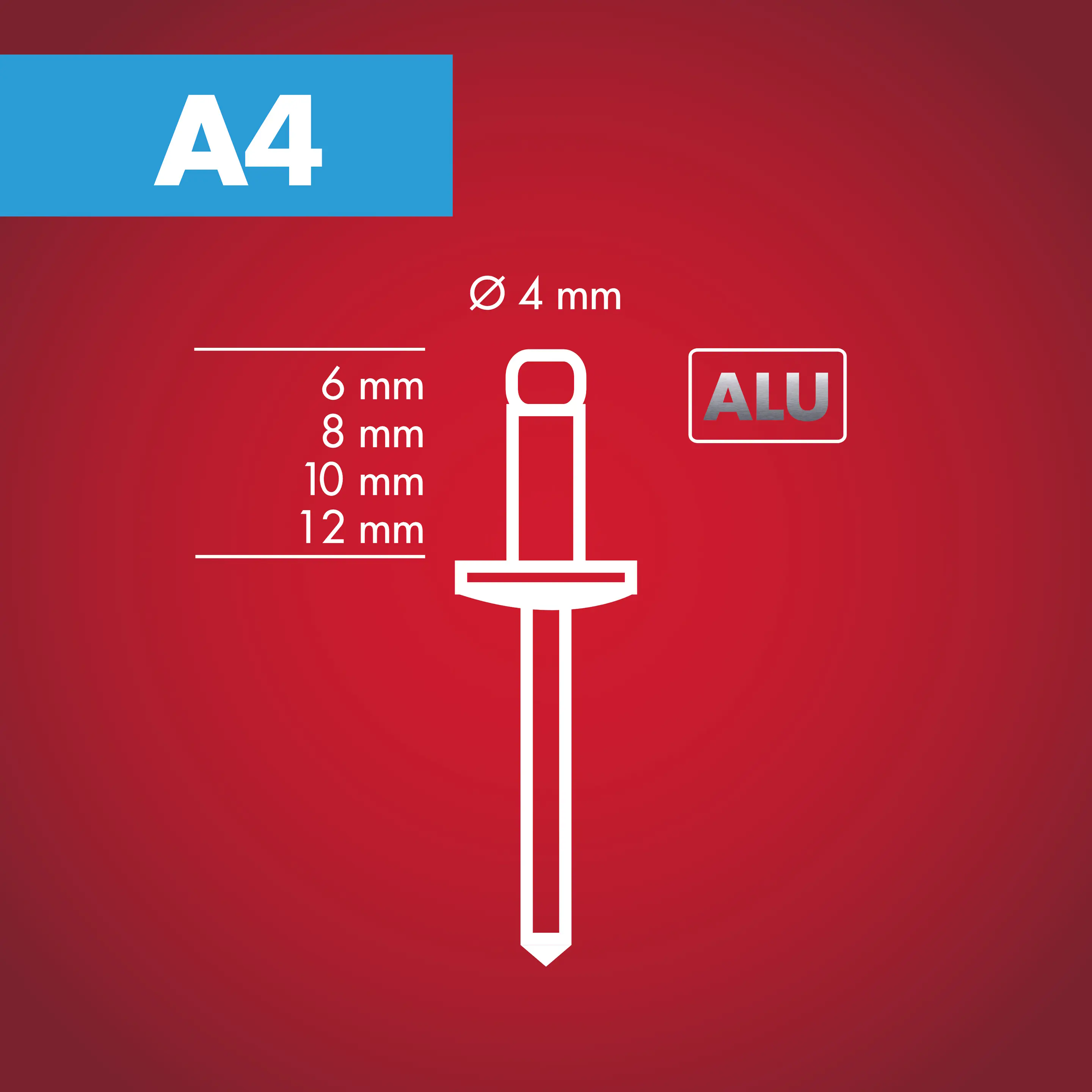 Arrow Blindniete Typ RA Ø 4 x 6 mm Aluminium 50 Stück 