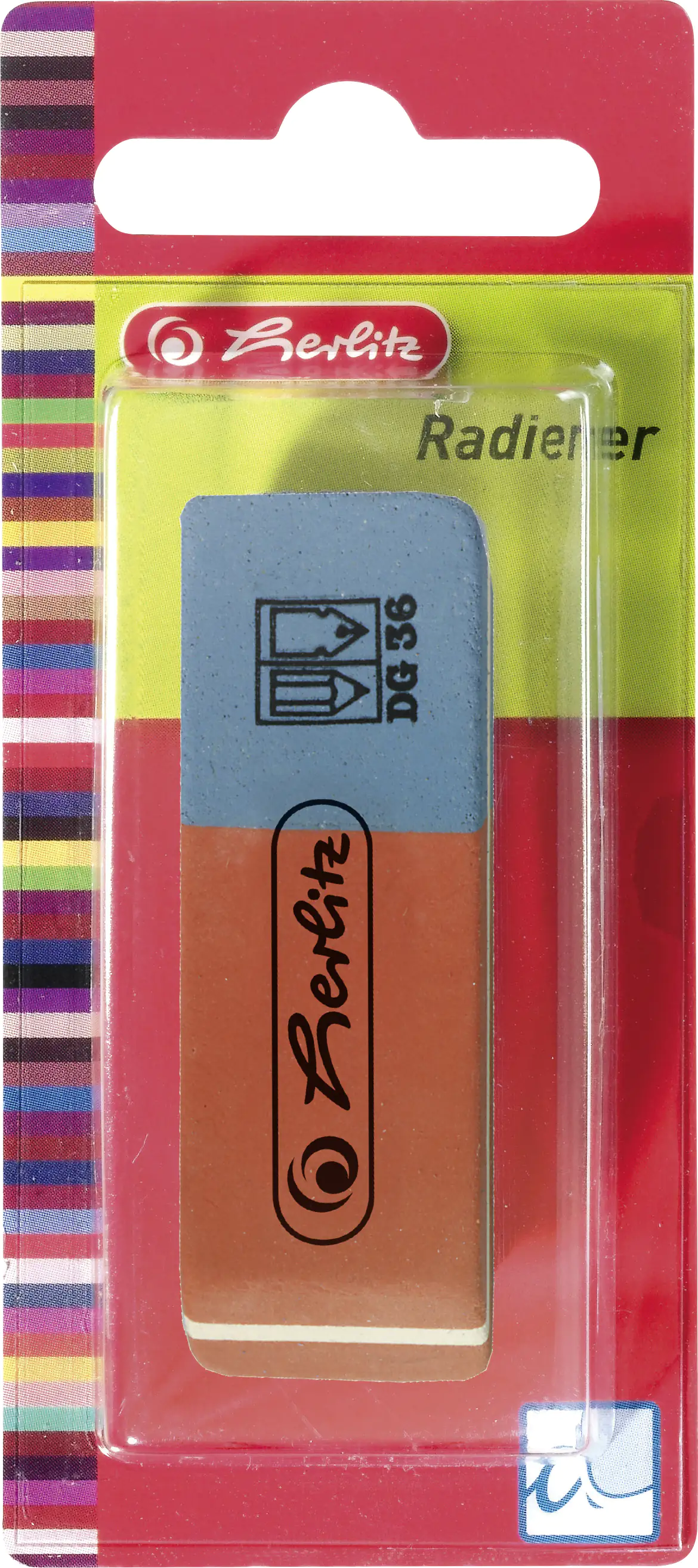 4008118685702 herlitz Radierer Kautschuk blau-rot