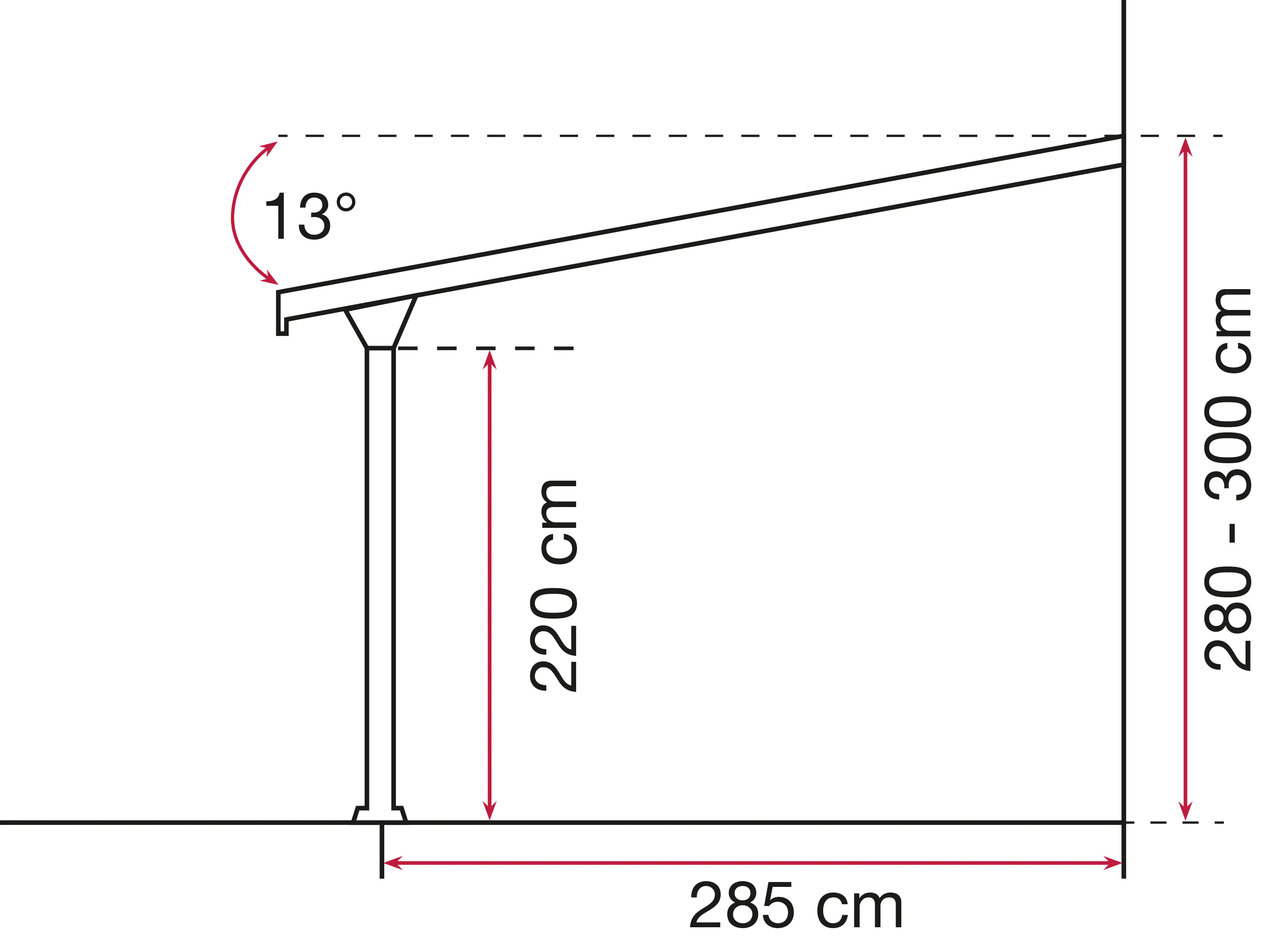 4003412103426_1897731 Gutta Terrassenüberdachung Basic 306x306cm weiß