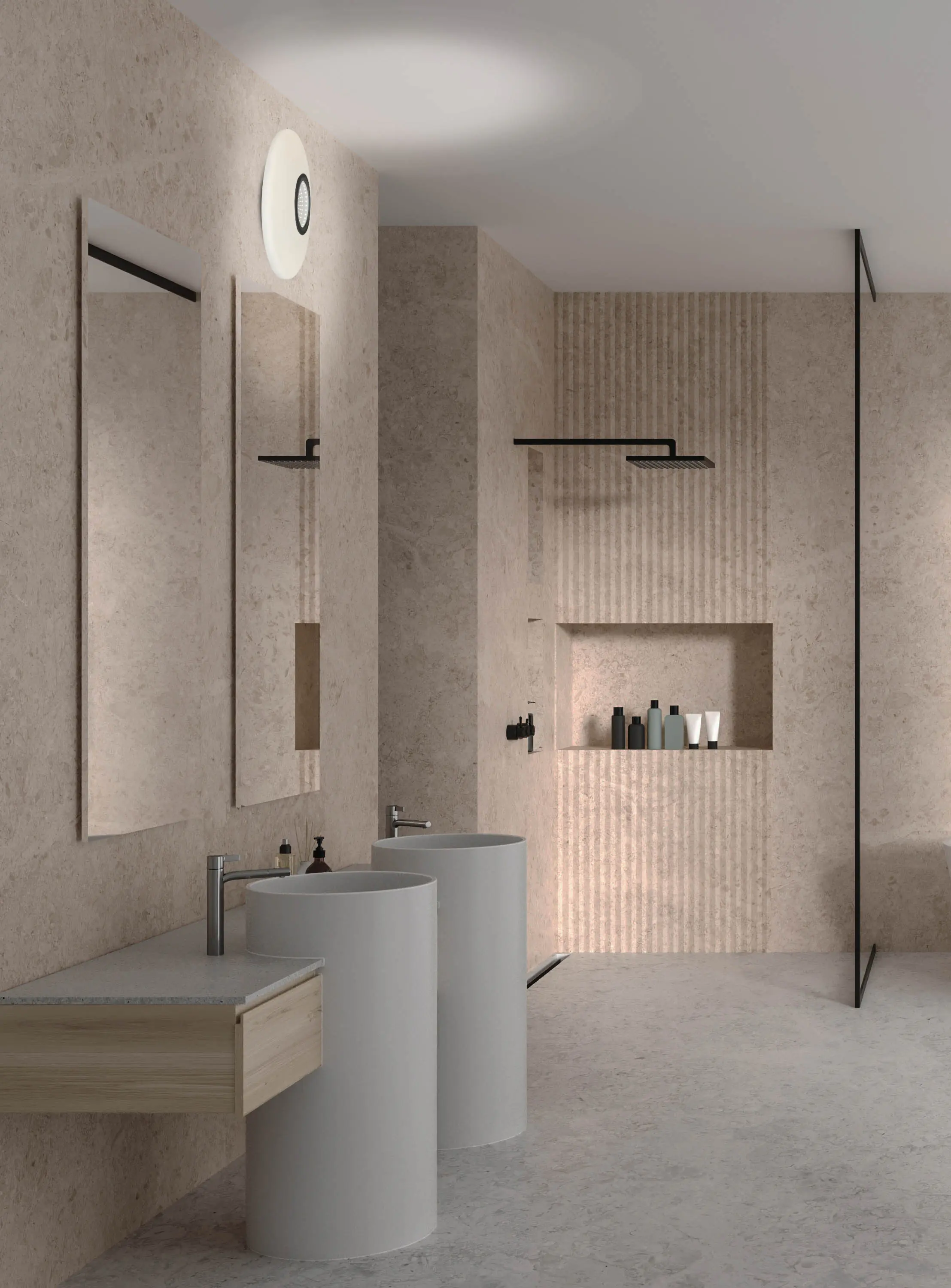 Light & More LED-Deckenleuchte weiß Ø 35 x 5,7 cm warmweiß 