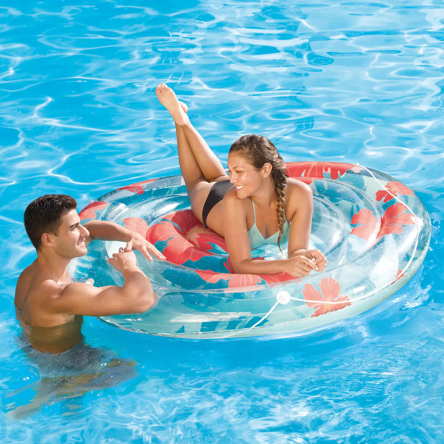 4895215117287_2 Summer Waves Schwimminsel Hibiskus Blüte Ø 165 cm