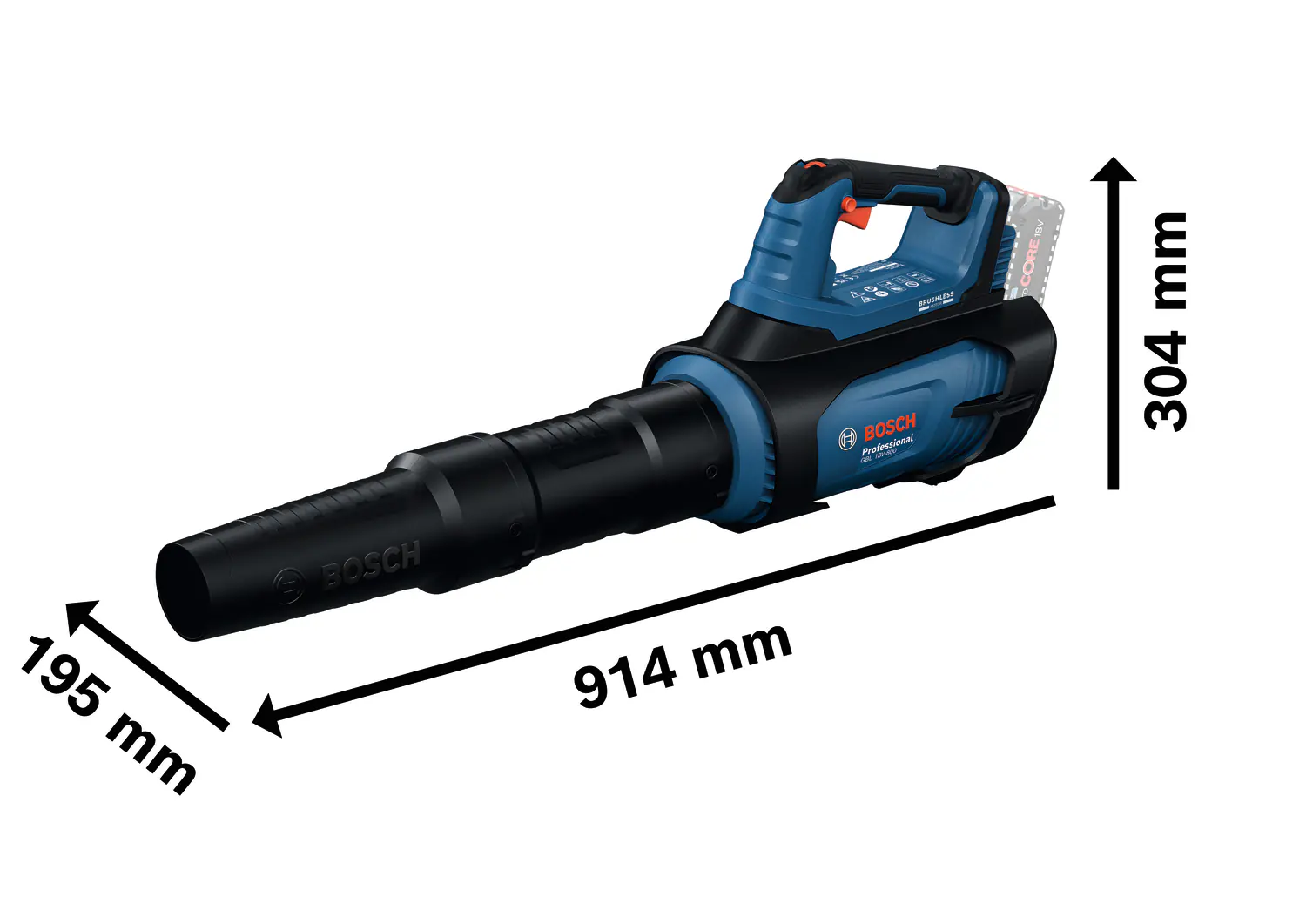 Bosch Professional Akku-Laubbläser GBL 18V-800 Solo