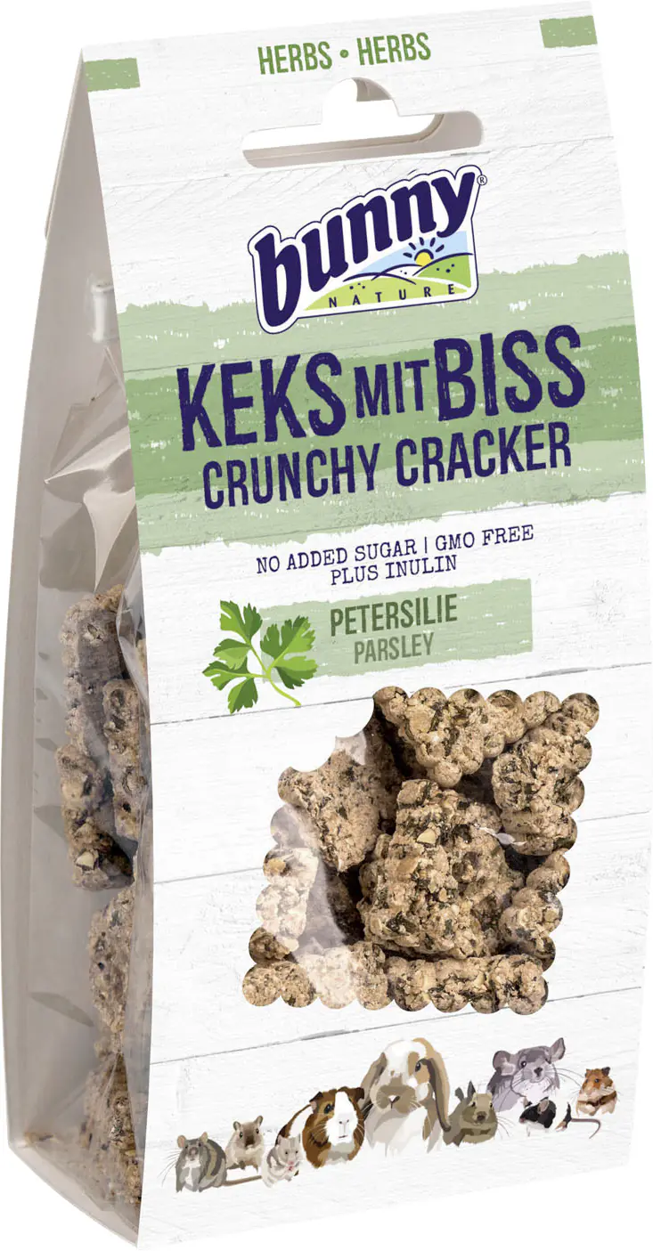 bunny Keks mit Biss Petersilie 50g für Zwergkaninchen und Nagetiere