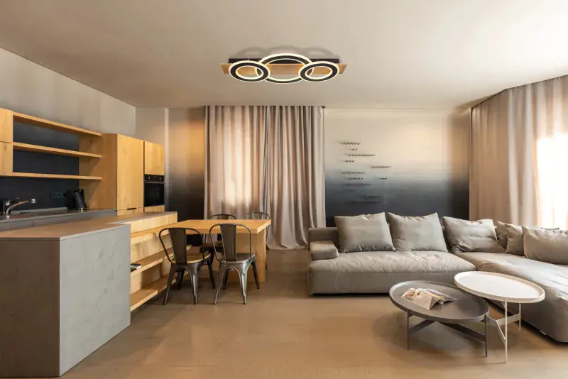 Globo Deckenleuchte Jayden 73 x 35 cm holzoptik warmweiß