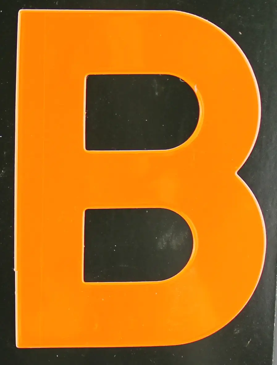 4004947548416 Conacord Reflektierender Klebebuchstabe B orange "B"