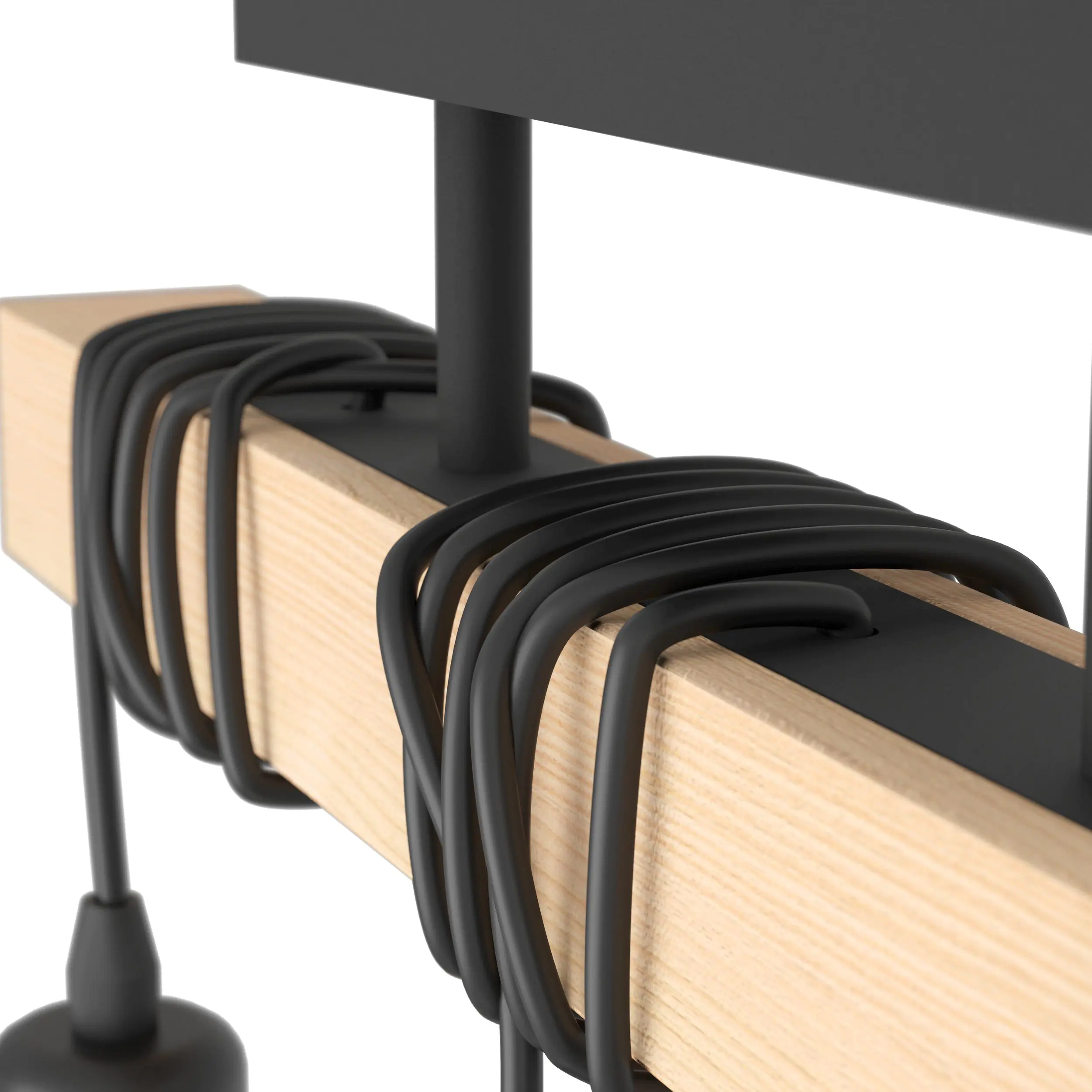 Eglo Deckenleuchte Townshend schwarz braun 55 x 10,5 cm