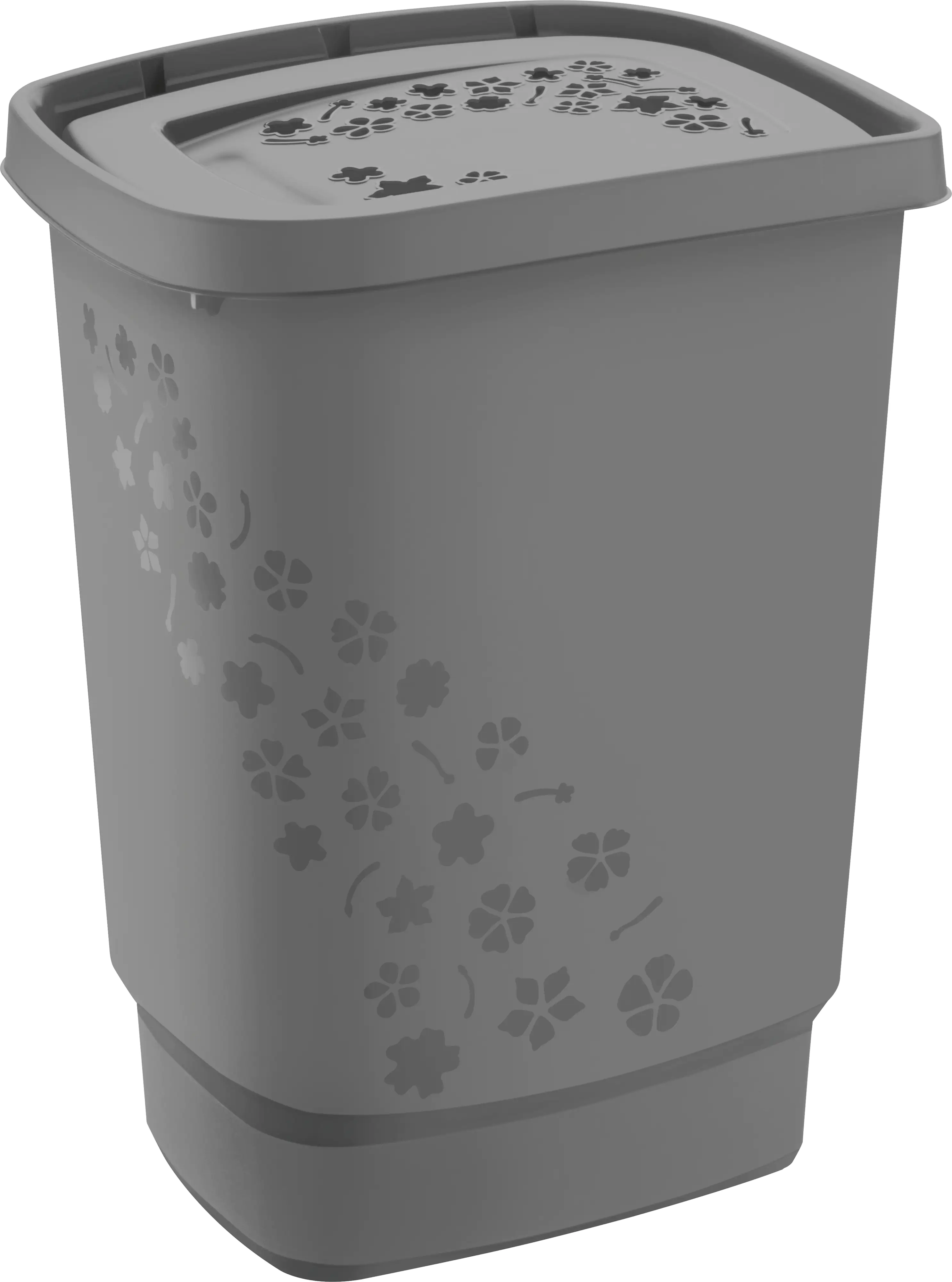 Rotho Wäschesammler Flowers, 55 l anthrazit Rotho Wäschesammler Flowers, 55 l anthrazit