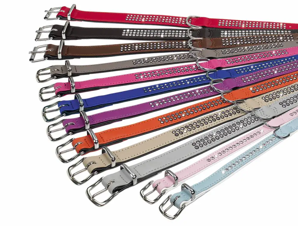 Nobby Halsband Crystal zweireihig schwarz Nobby Halsband Crystal zweireihig schwarz