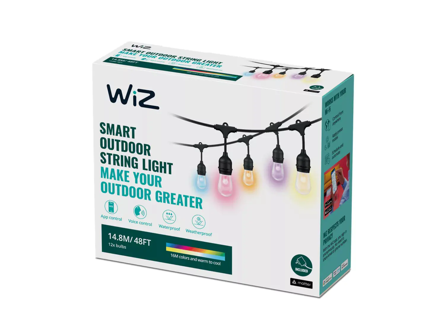 WiZ LED Lichterkette 12W 14,8m RGB WiZ LED Lichterkette 12W 14,8m RGB
