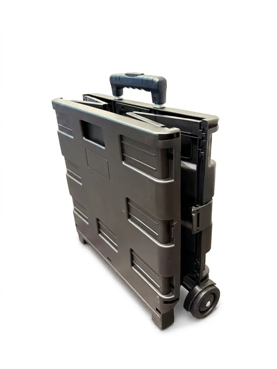 TrendLine Transport Trolley faltbar mit Zugstange 42,5 x 40,5 cm schwarz