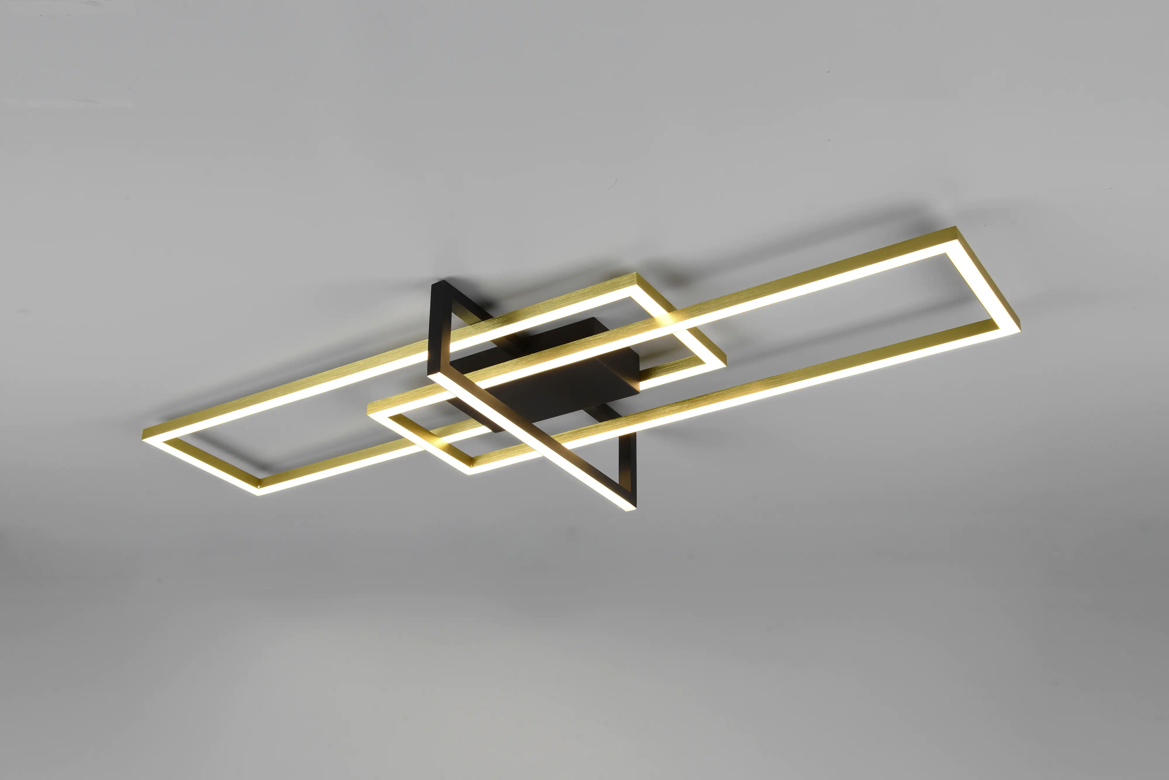 4017807487893 Trio LED Deckenleuchte Salinas schwarz, gold, Switch Dimmer