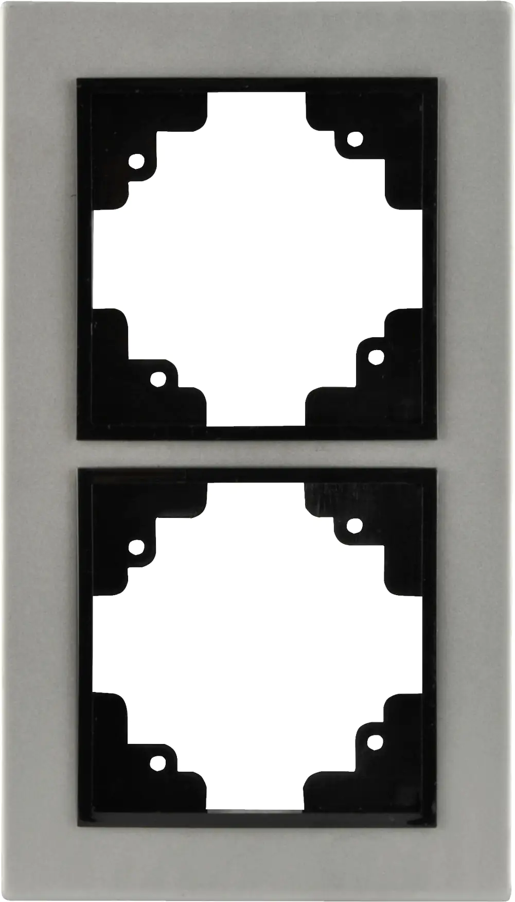 Unitec Abdeckrahmen 2-fach edelstahl, Serie Imola