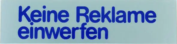 Conacord Klebeschild "Keine Reklame einwerfen"