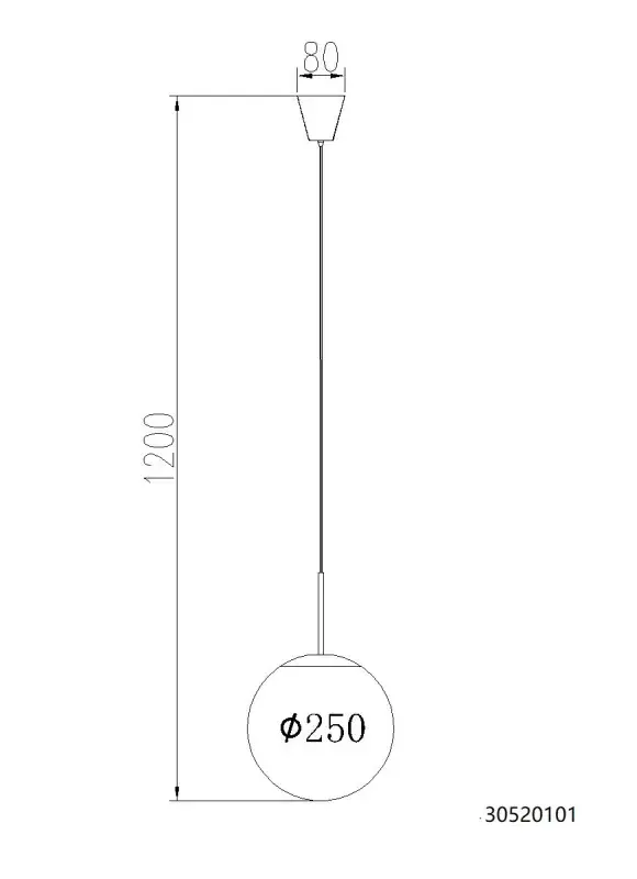Globo Hängeleuchte Kop Ø 25 x 120 cm nickel matt