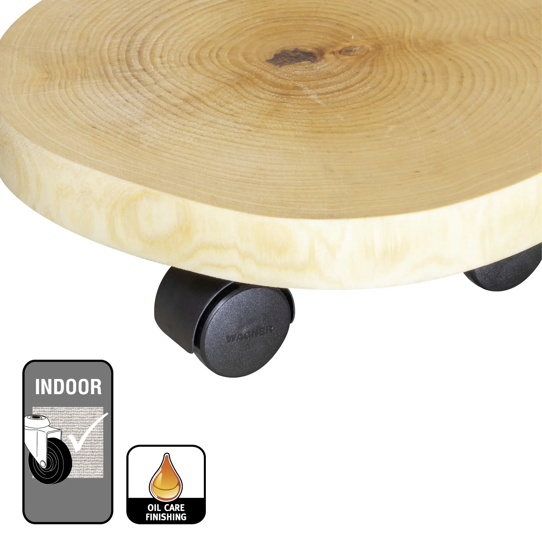 WAGNER Pflanzenroller Baumstamm rund Ø 25-30 cm Tragkraft bis max. 50 kg WAGNER Pflanzenroller Baumstamm rund Ø 25-30 cm Tragkraft bis max. 50 kg