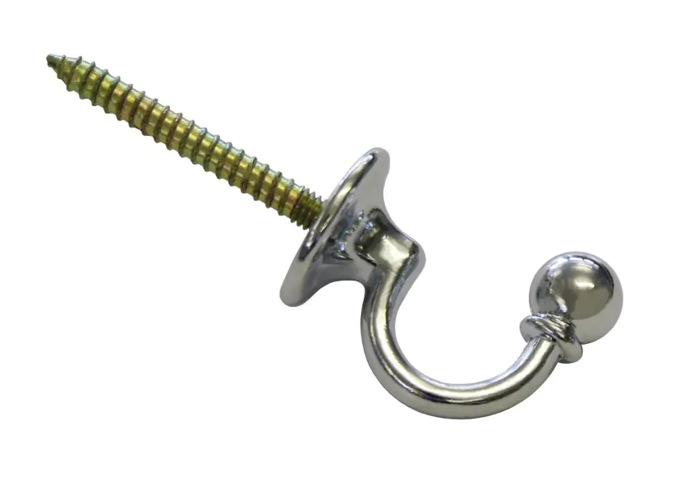 Gardinia Zierhaken Barock chrom, 3 cm, 2 Stück