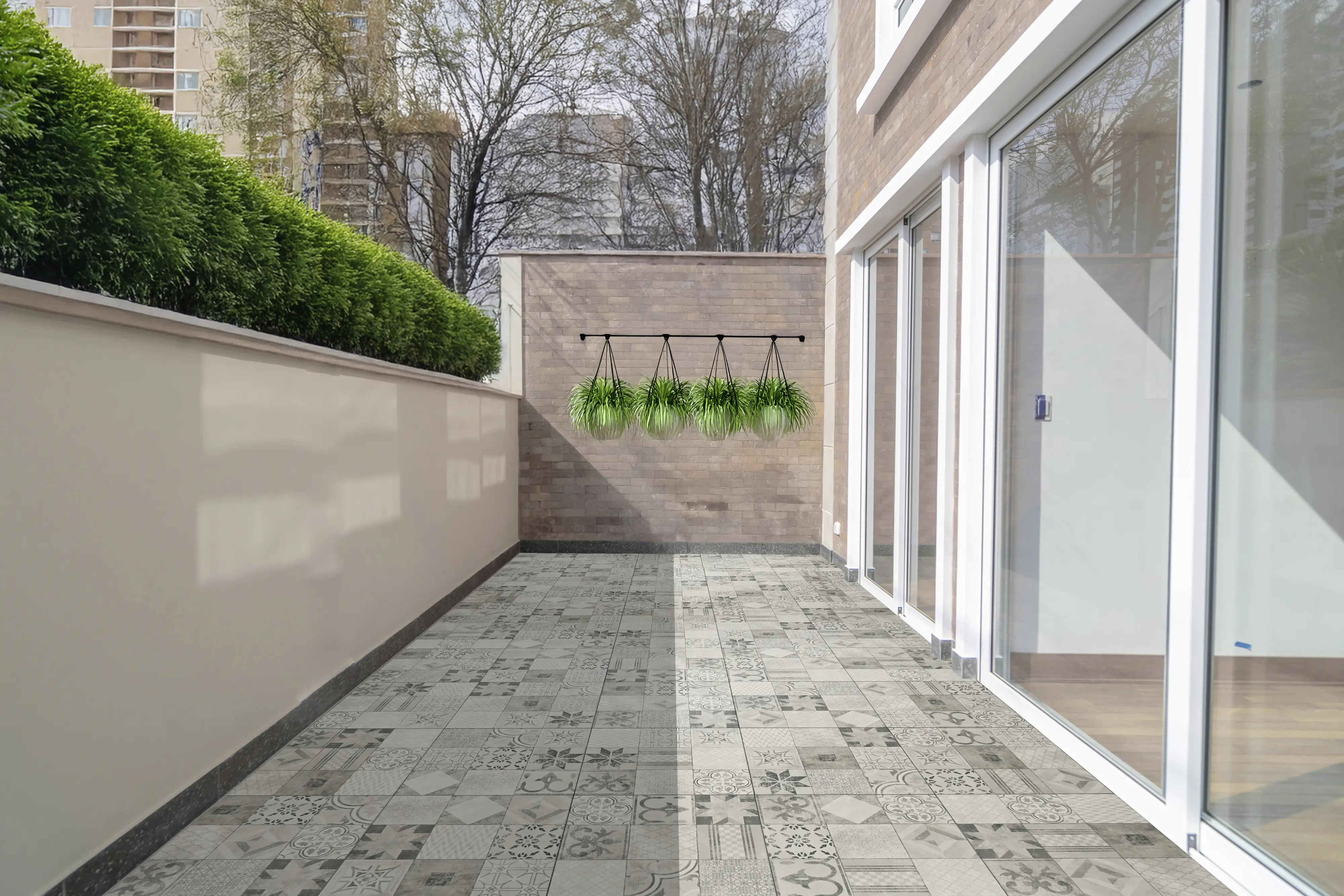 EHL Terrassenplatte Mosaik 60 x 60 x 4 cm grau anthrazit