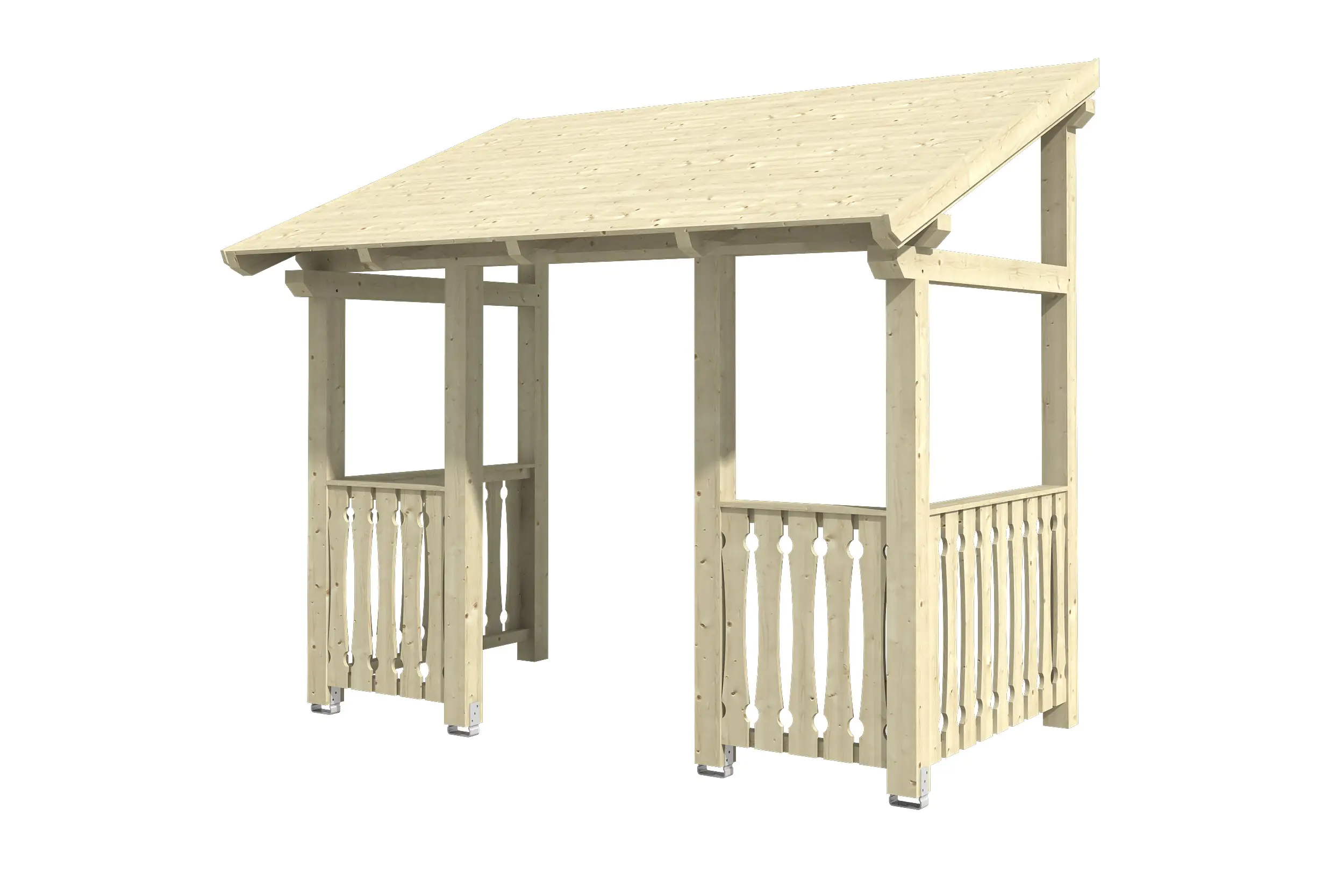 4018211206186 SKAN HOLZ Vordach Paderborn Typ 8 336 x 202 cm, natur