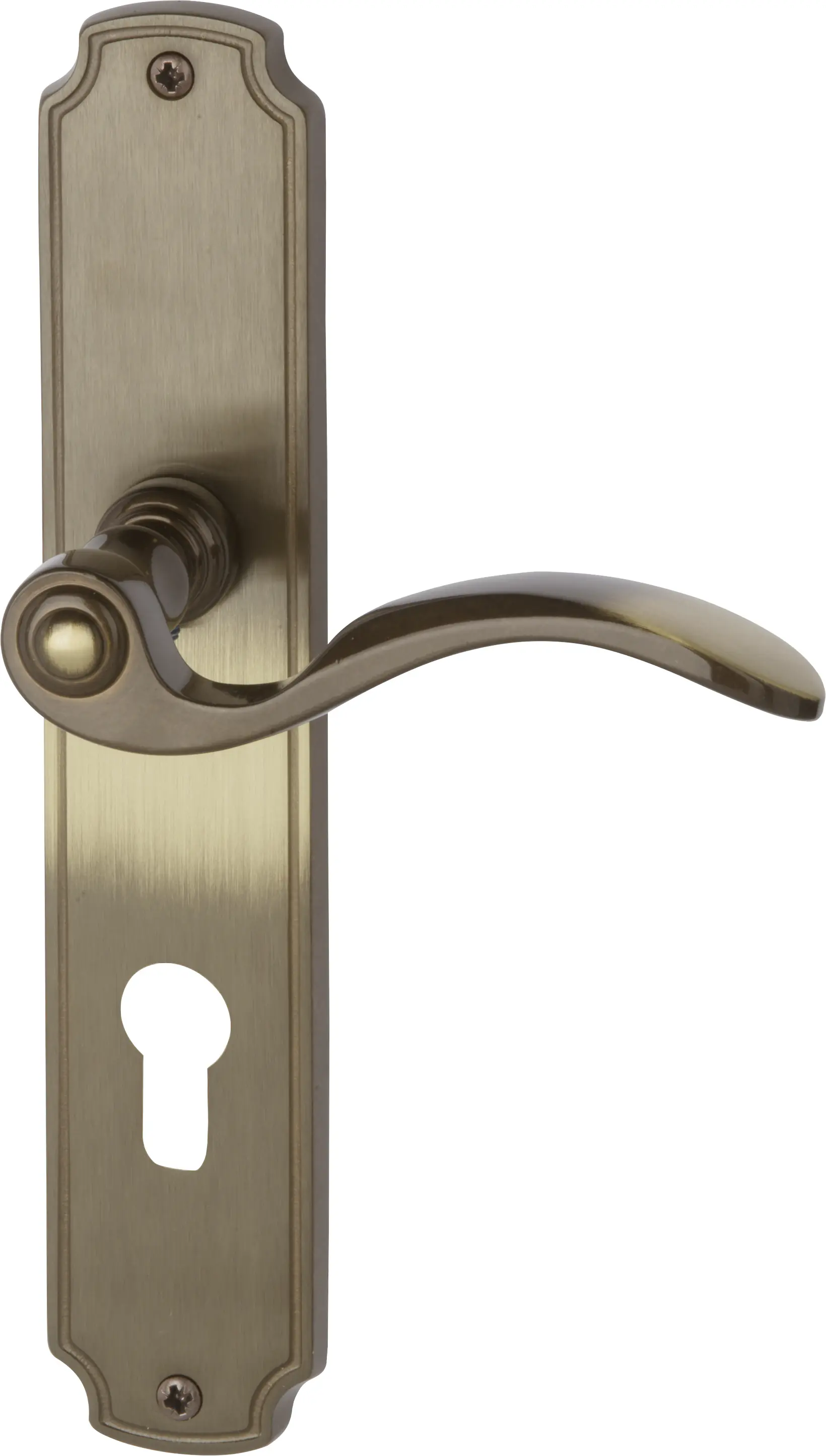 Südmetall Türgriff-Garnitur Langschild Rebeca PZ Messing brüniert bronze 220 x 43 mm 