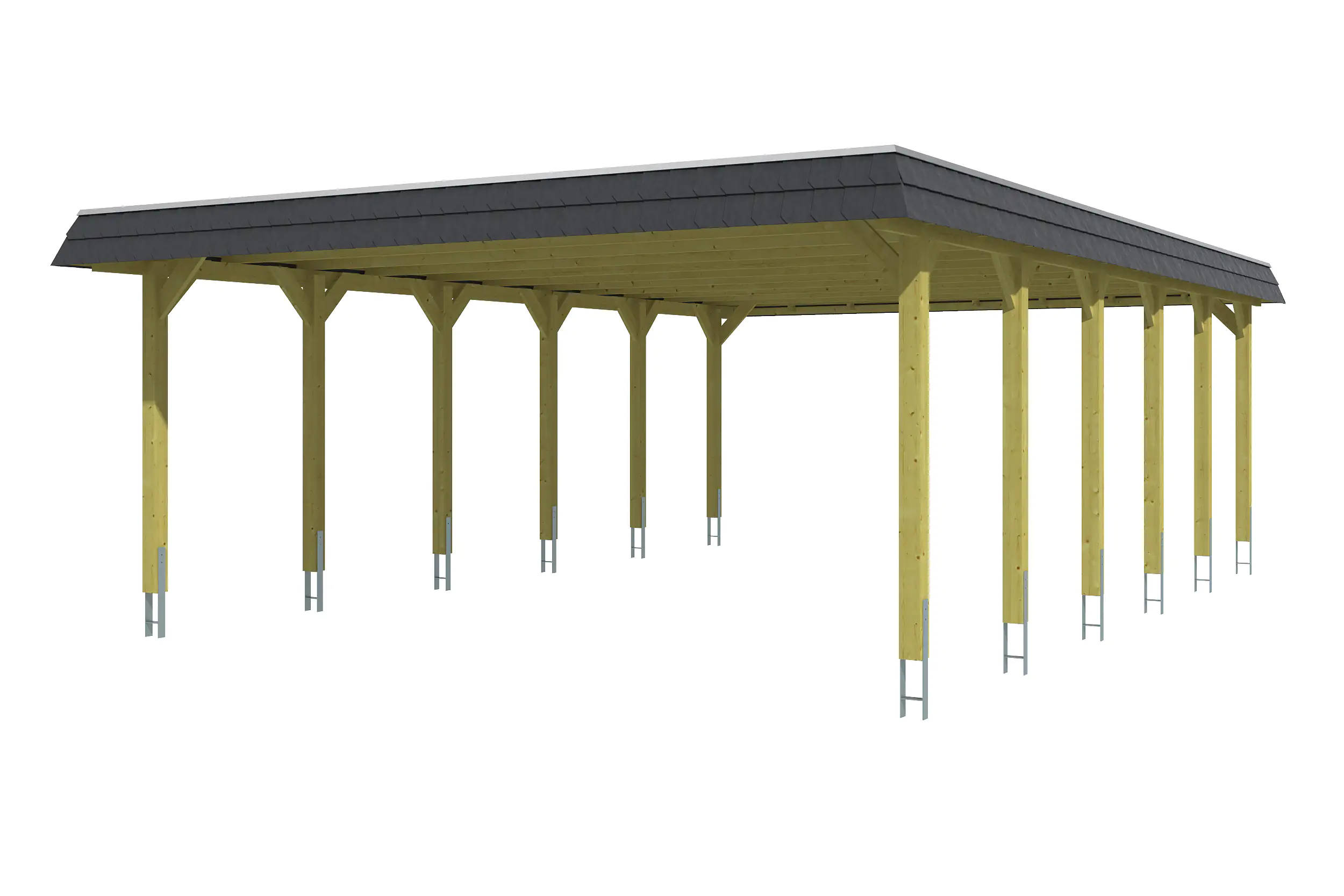 4018211034253_02 SKAN HOLZ Carport Spreewald 585 x 893 cm mit EPDM-Dach