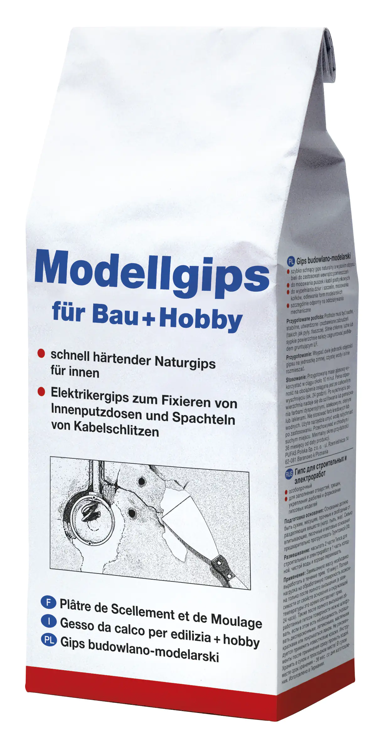 Decotric Modellgips für Bau und Hobby, 1,5 kg