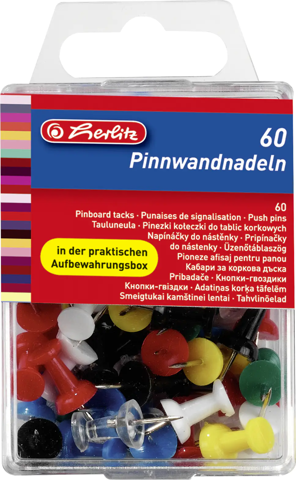 4008118770408 herlitz Pinnwandnadeln farbig 60 Stück 23 mm