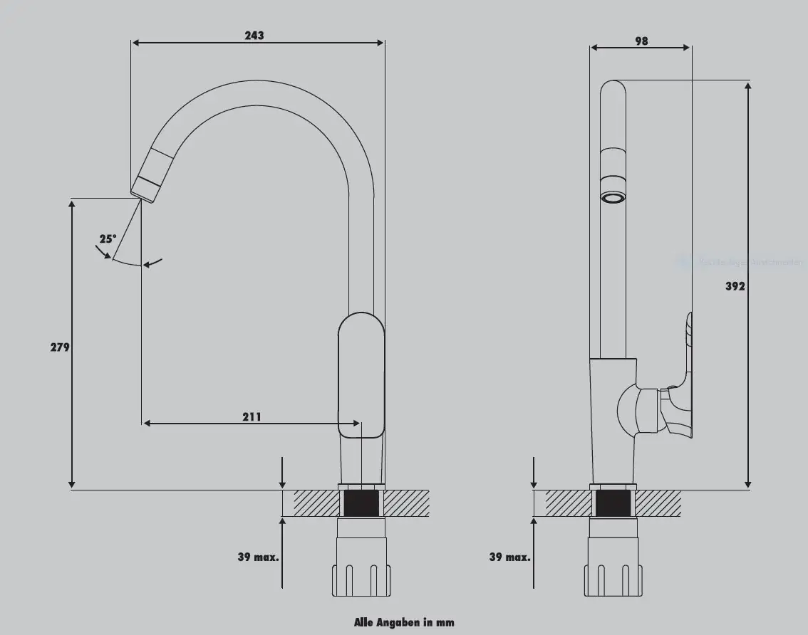 Primaster Küchenarmatur Mainz verchromt Primaster Küchenarmatur Mainz verchromt