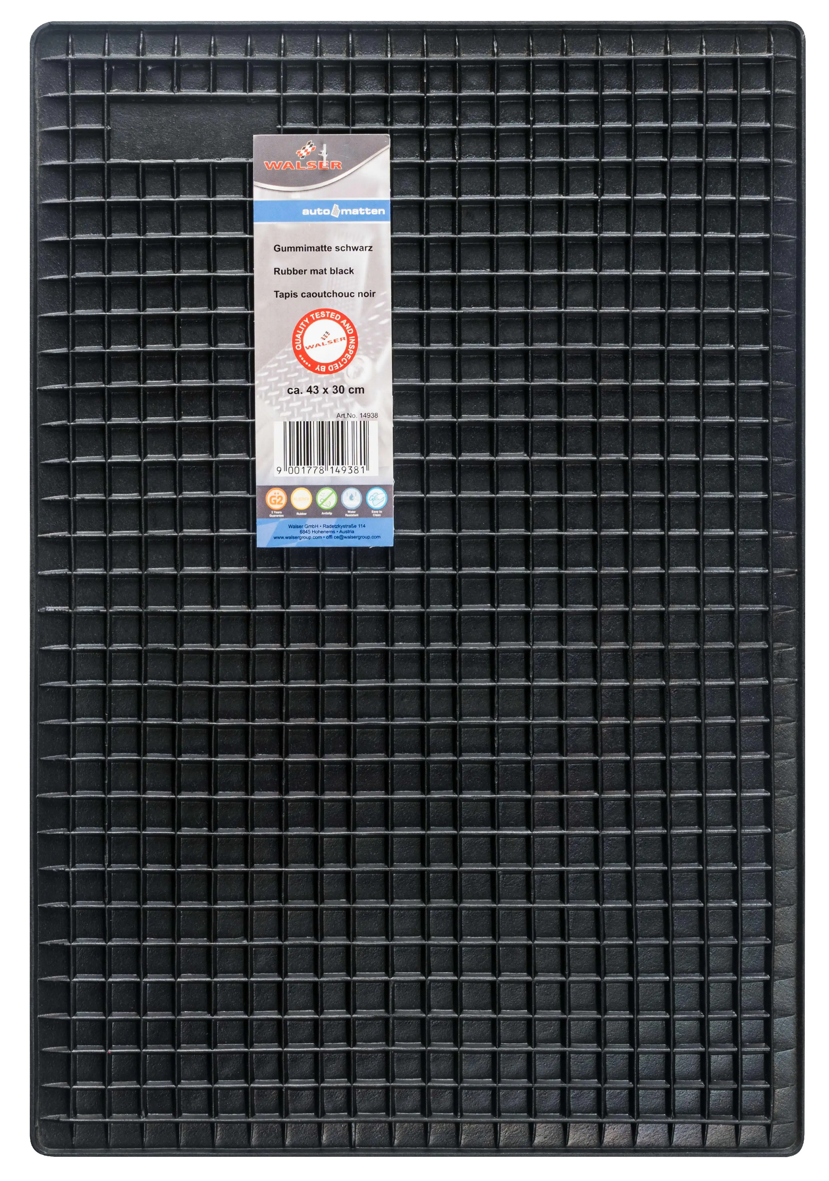 Walser Universal Fußmatte Wabenmatte zuschneidbar 41x28cm schwarz Walser Universal Fußmatte Wabenmatte zuschneidbar 41x28cm schwarz
