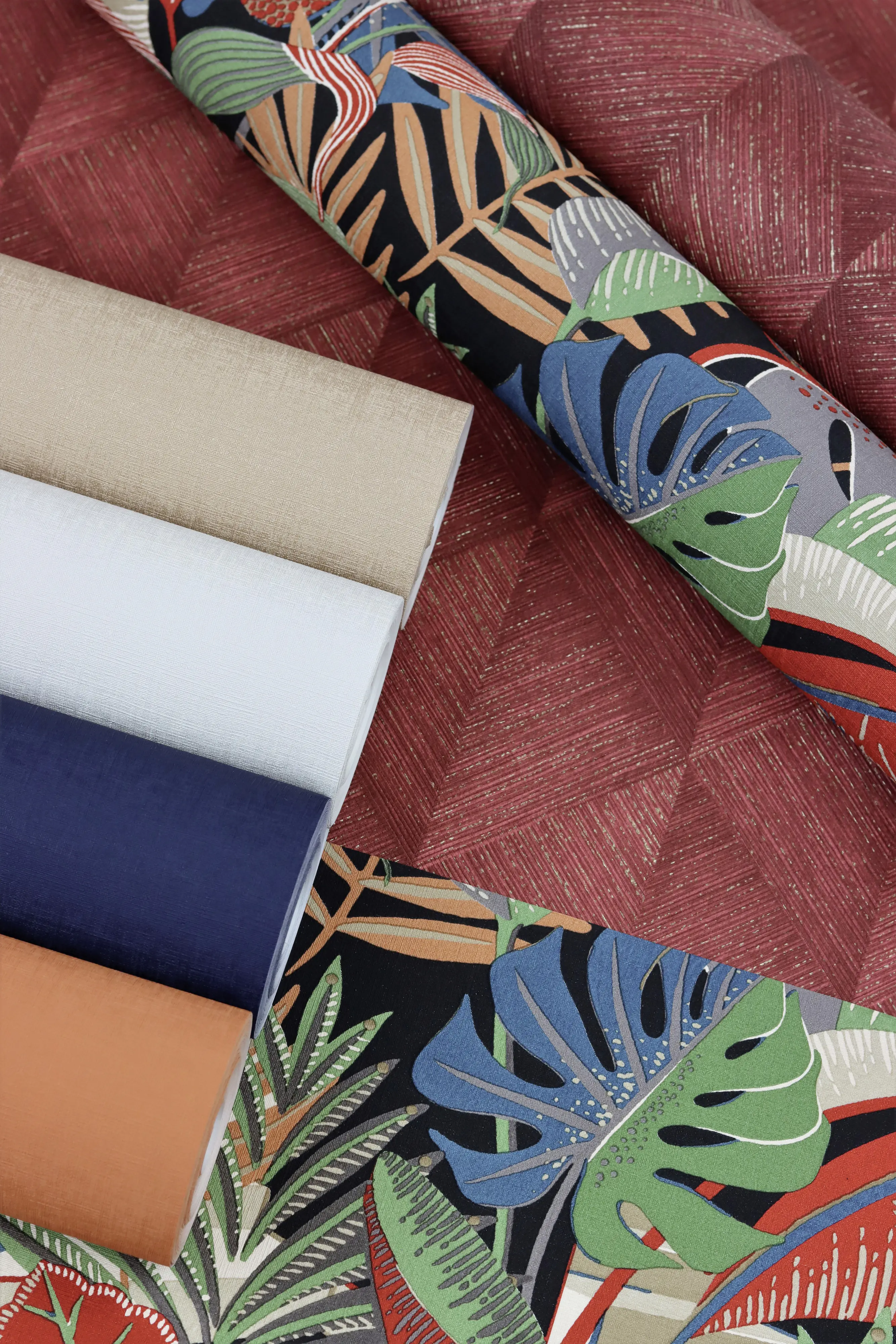 Rasch Vliestapete 687576 Tropical house uni orange, 10,05 x 053 m