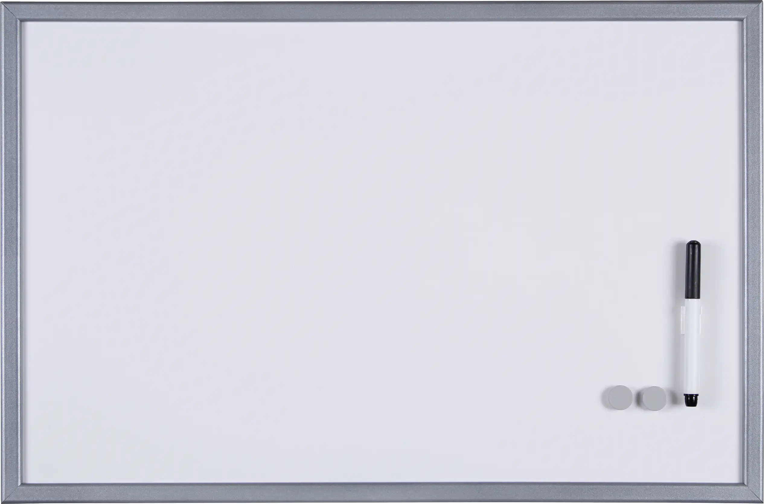 Vigo Magnettafel silber, 60 x 40 cm, incl. 2 Magnete und 1 Filzschreiber