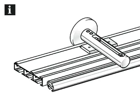 Gardinia Wandträger für Vorhangschienen weiß