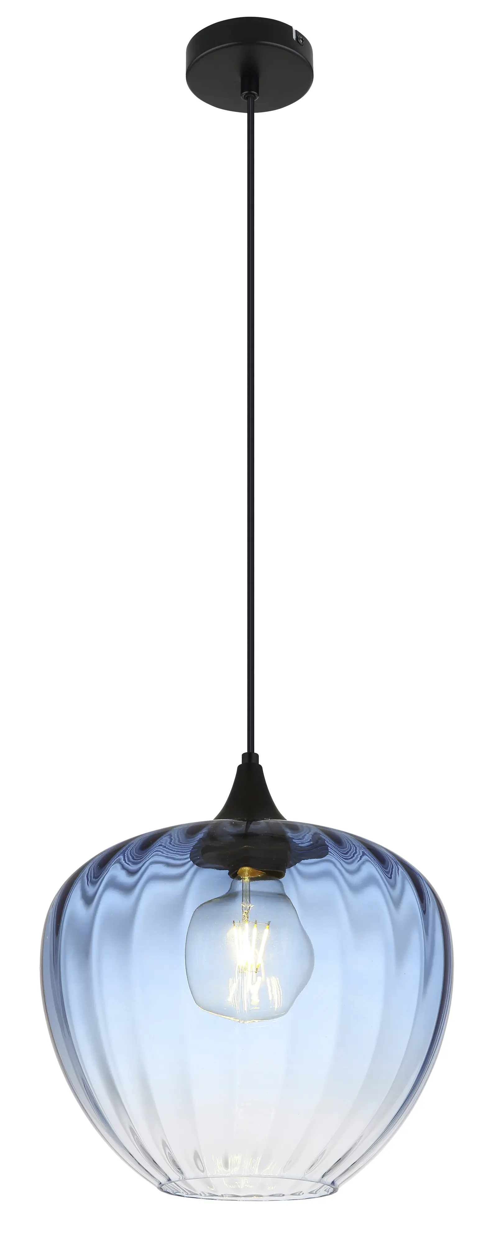 Globo Hängeleuchte Sander Ø 29 x 120 cm blau matt