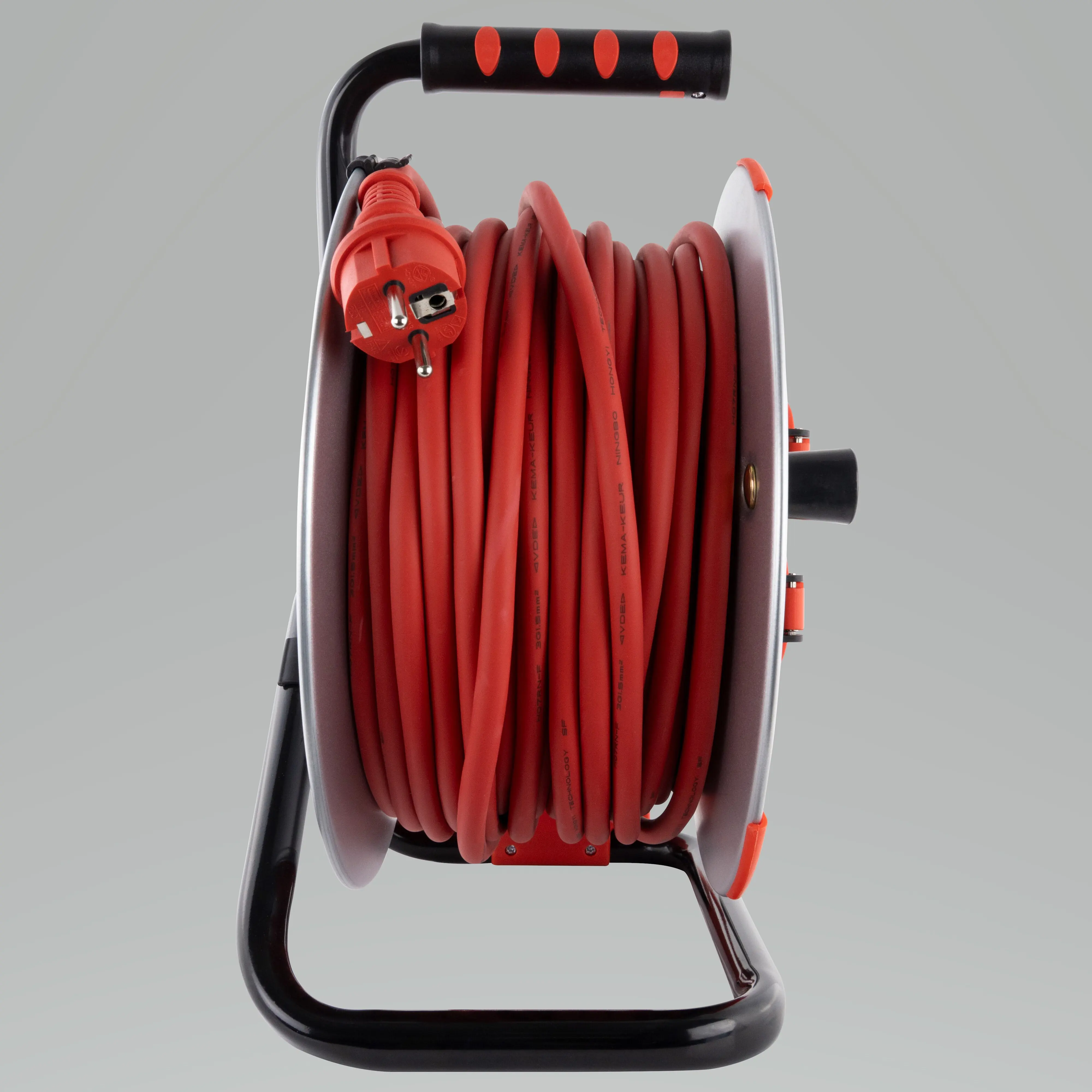 REV Kabeltrommel 25m H07RN-F 3G 1,5 mm² Stahl schwarz rot REV Kabeltrommel 25m H07RN-F 3G 1,5 mm² Stahl schwarz rot