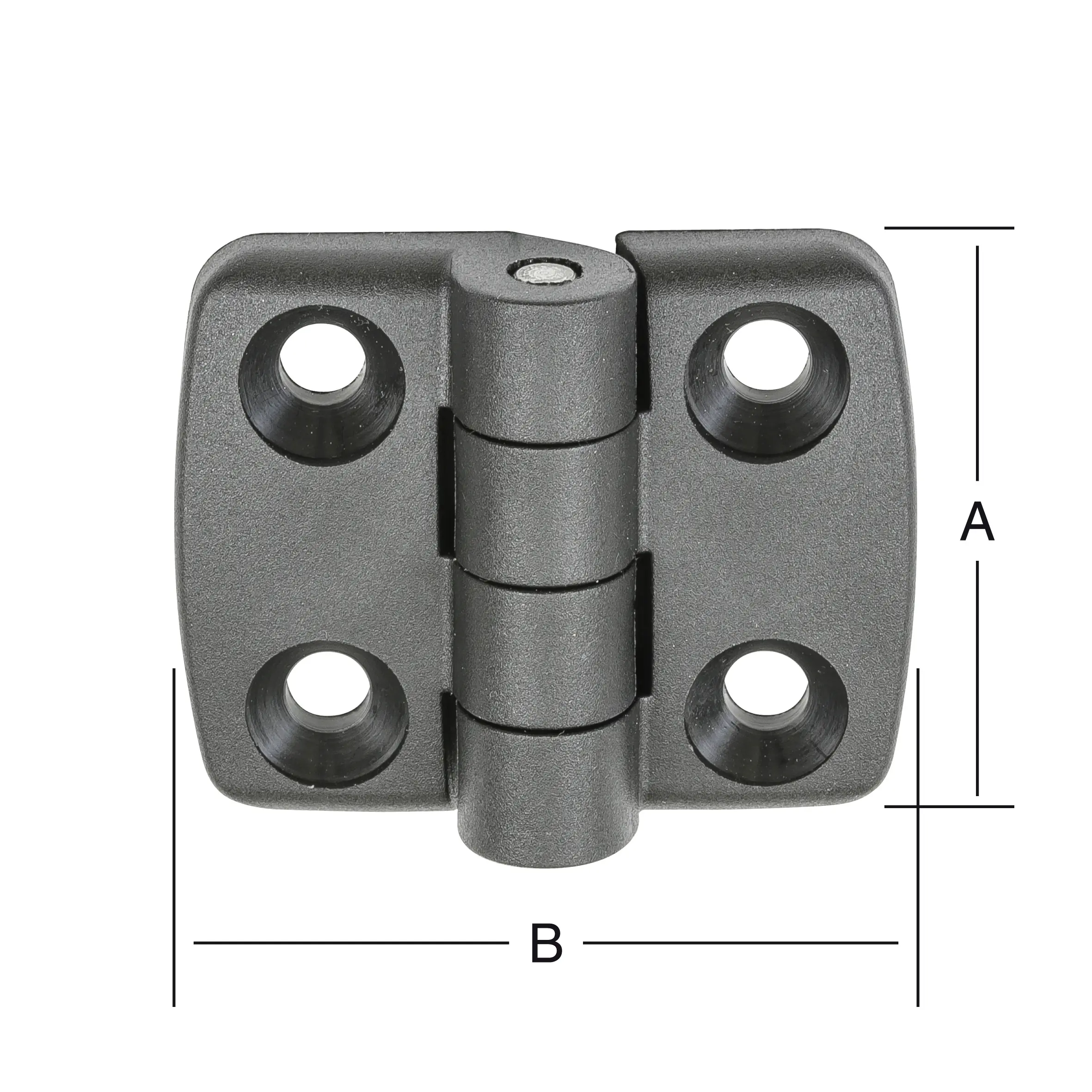 Vormann Polyamid-Scharniere schwarz 48 x 58 mm