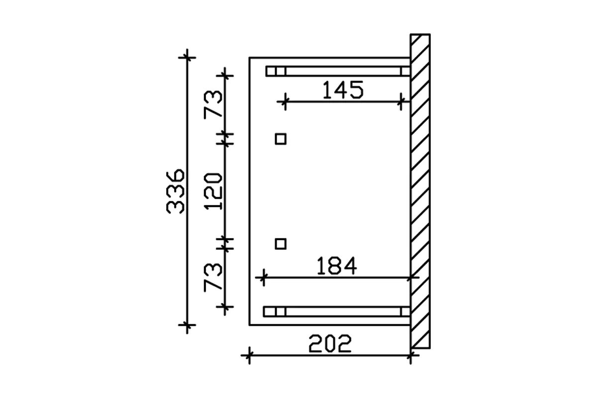 SKAN HOLZ Vordach Paderborn Typ 7 336 x 202 cm, natur SKAN HOLZ Vordach Paderborn Typ 7 336 x 202 cm, natur