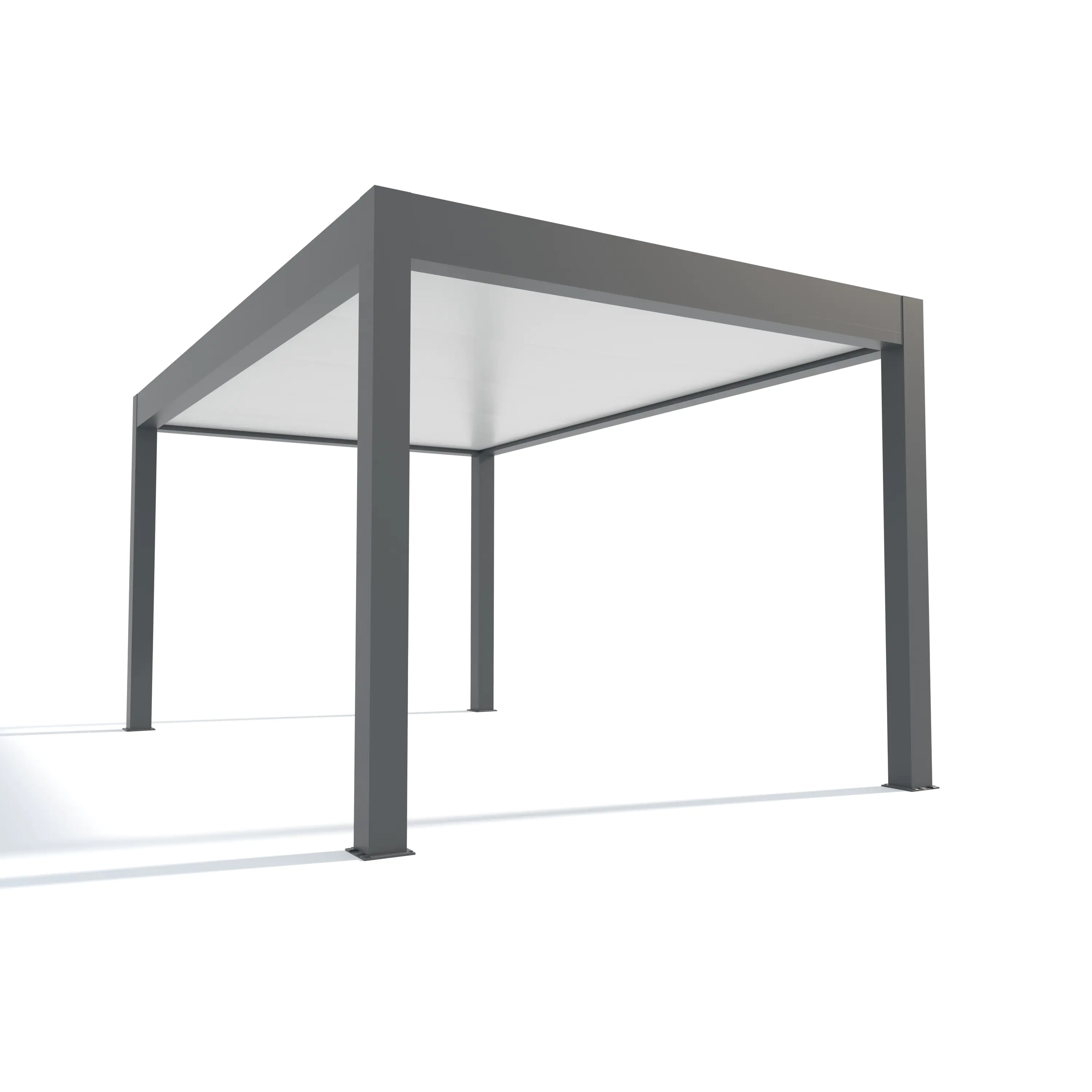 Carport Grandlux 400 x 600 cm grau weiß