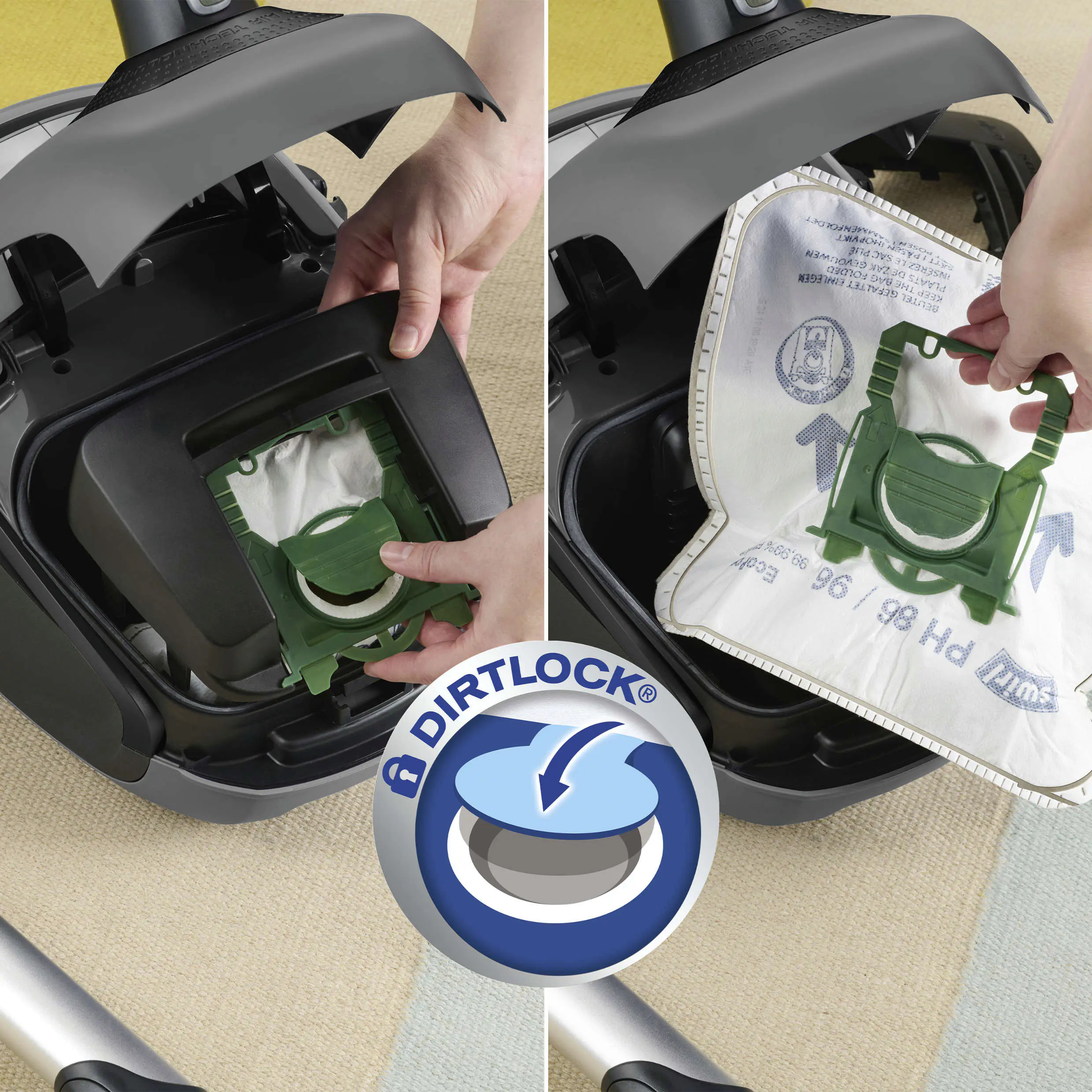 Swirl M 60 EcoPor Staubsaugerbeutel 4 Staubbeutel + 1 Filter