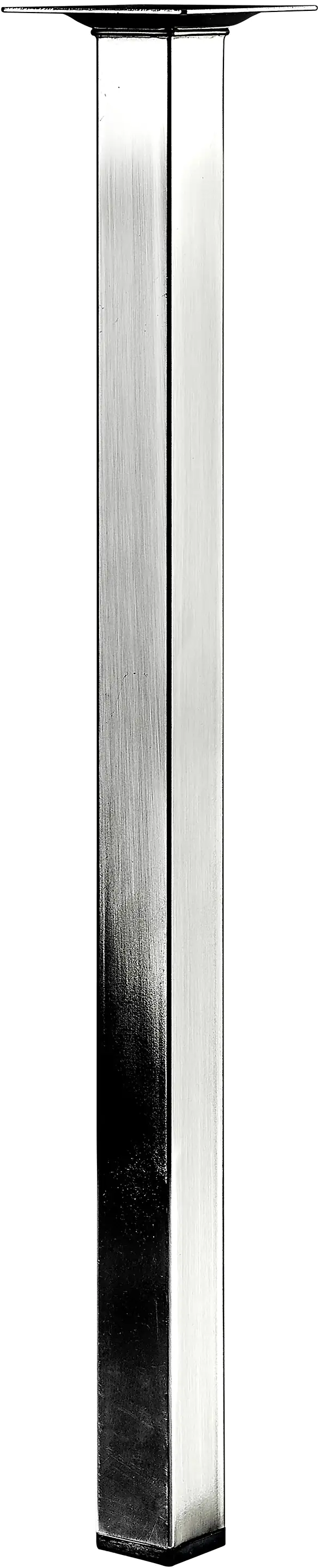 Hettich Tischbein Edelstahl Optik 25 x 25 x 400 mm Stahl, 1 Stück