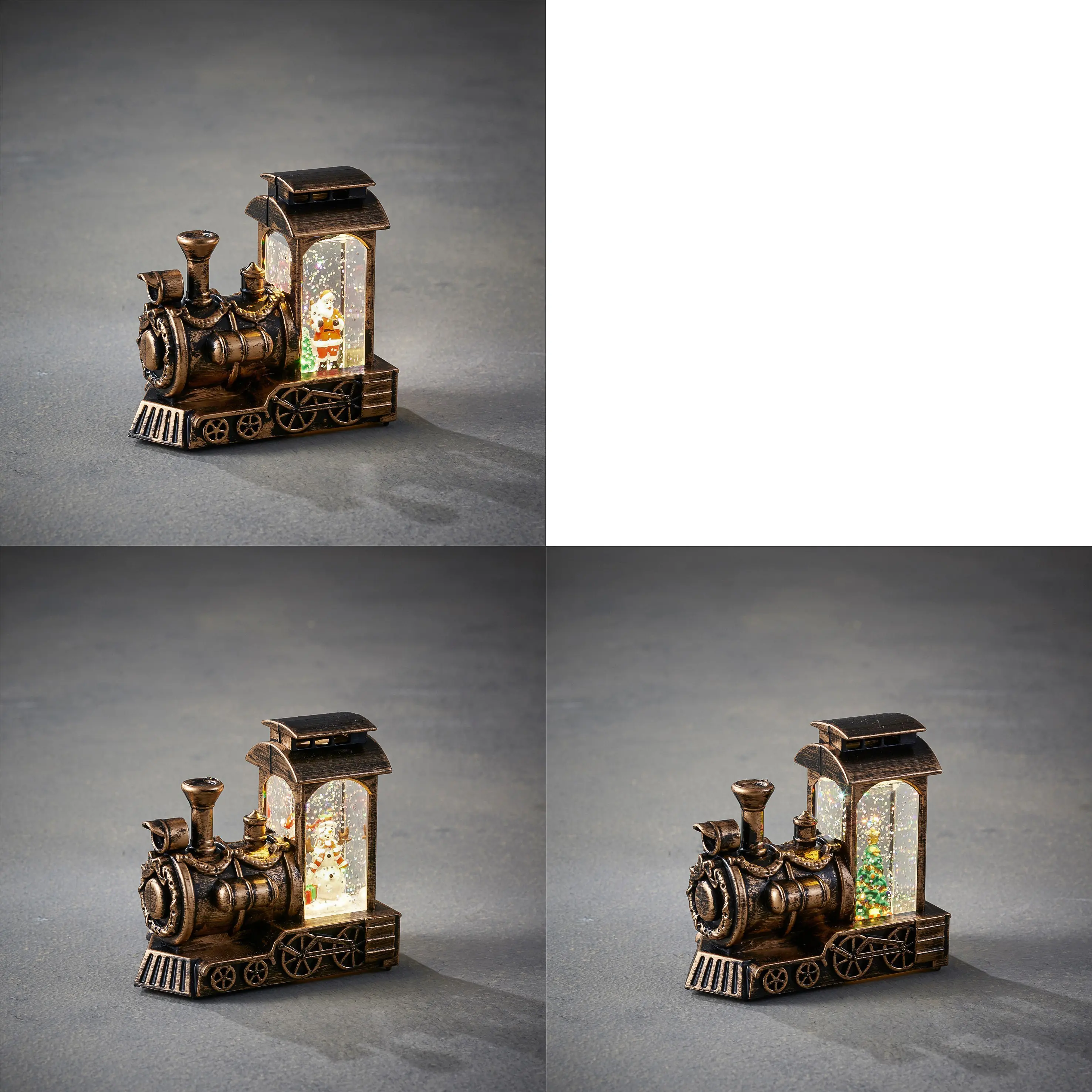 Luca Lightning LED Laterne Dampflokomotive 12 cm 3-fach sortiert