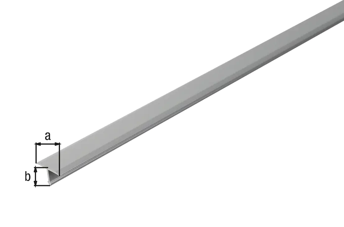 Alberts T-Abdeckprofil Aluminium eloxiert 15 x 9 mm x 2,6 m