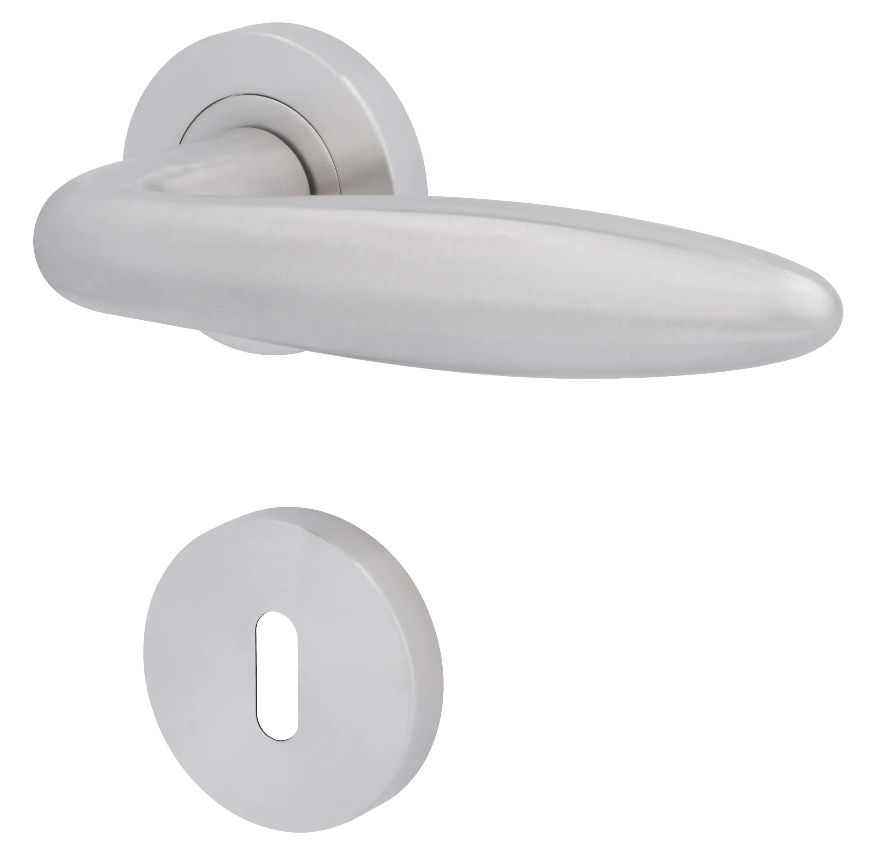 Alpertec BB-Rosettengarnitur Athen Edelstahl silber rund