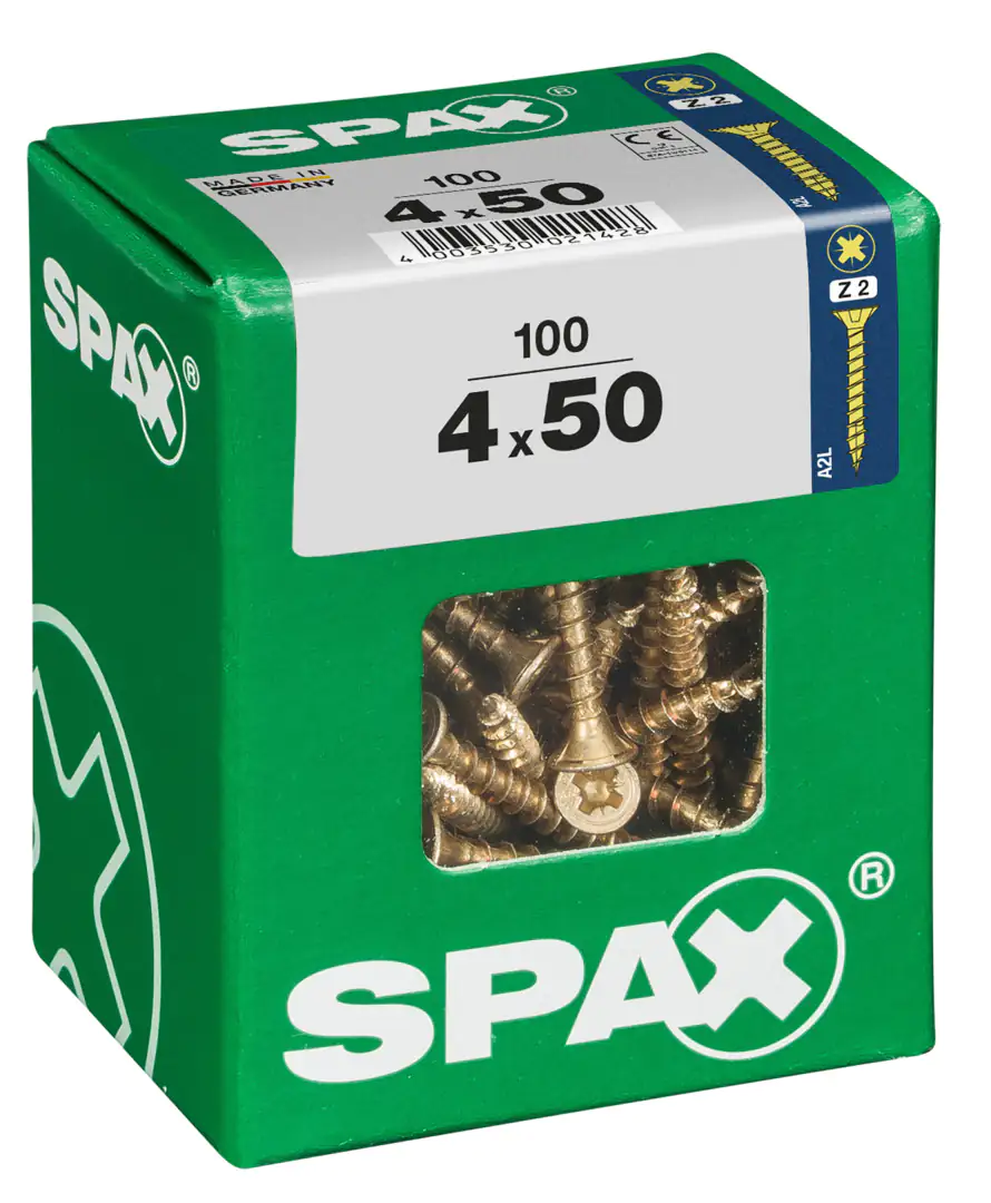Spax Universalschrauben 4.0 x 50 mm PZ 2 - 100 Stk.