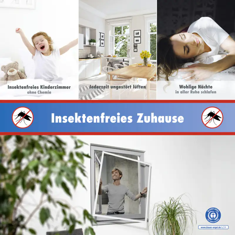9003117315204_3 TrendLine Fliegenschutz-Fenster 100 x 120 cm weiß/anthrazit kürzbar