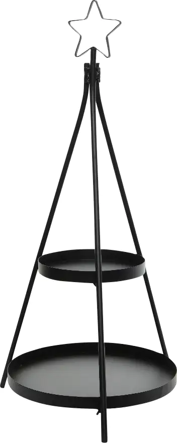 8719152279869 Kaemingk Deko Baum aus Eisen schwarz 88 cm Ø 37 cm 88 cm, Ø 37 cm