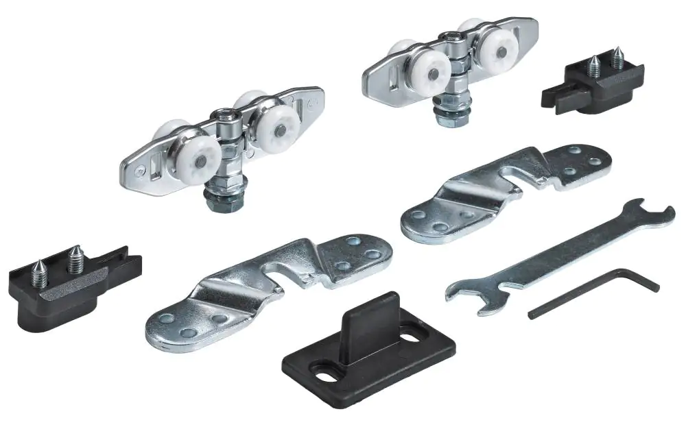 Hettich Montagesatz für eine Tür - TopLine 8plus Stahl, verzinkt, 1 Stück Hettich Montagesatz für eine Tür - TopLine 8plus Stahl, verzinkt, 1 Stück